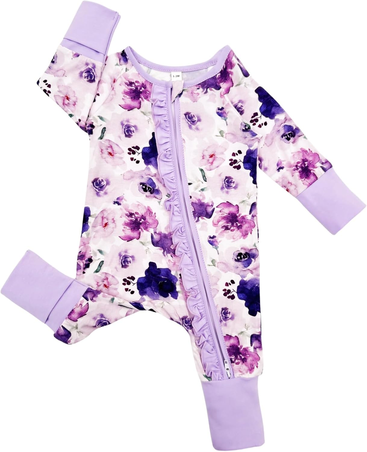 Bow Dream Baby Girl Clothing Footies Bamboo Rayon Baby Girl Clothes Baby Romper Jumpsuit Newborn-24 Months - Image 2