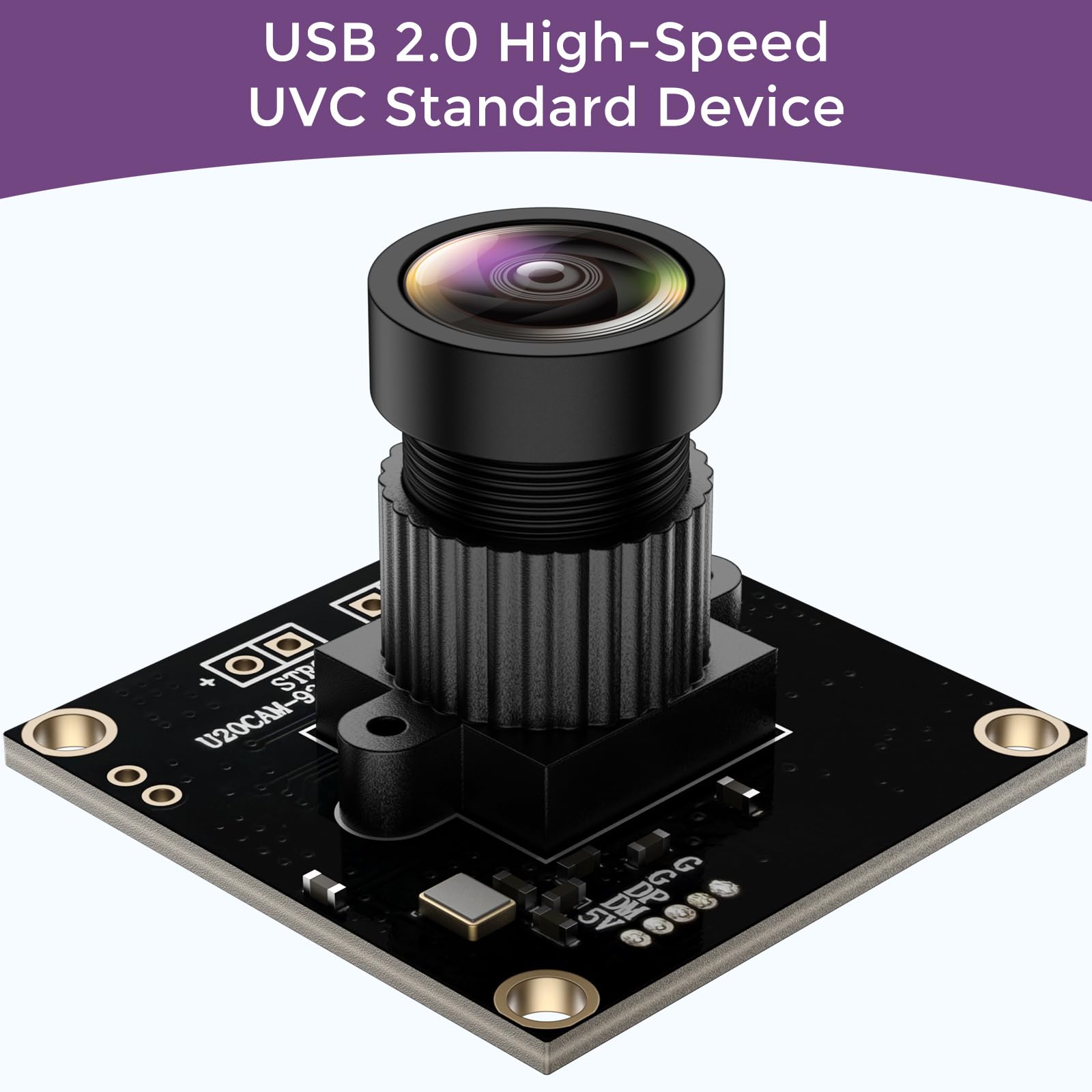 InnoMaker Moduł kamery USB2.0 UVC 1M Global Shutter Sensor Mono OV9281 720p 120fps z sterownikiem UVC triggerem zewnętrznym strobem do Raspberry Pi Jetson Nano Komputery Windows Linux Android Mac OS