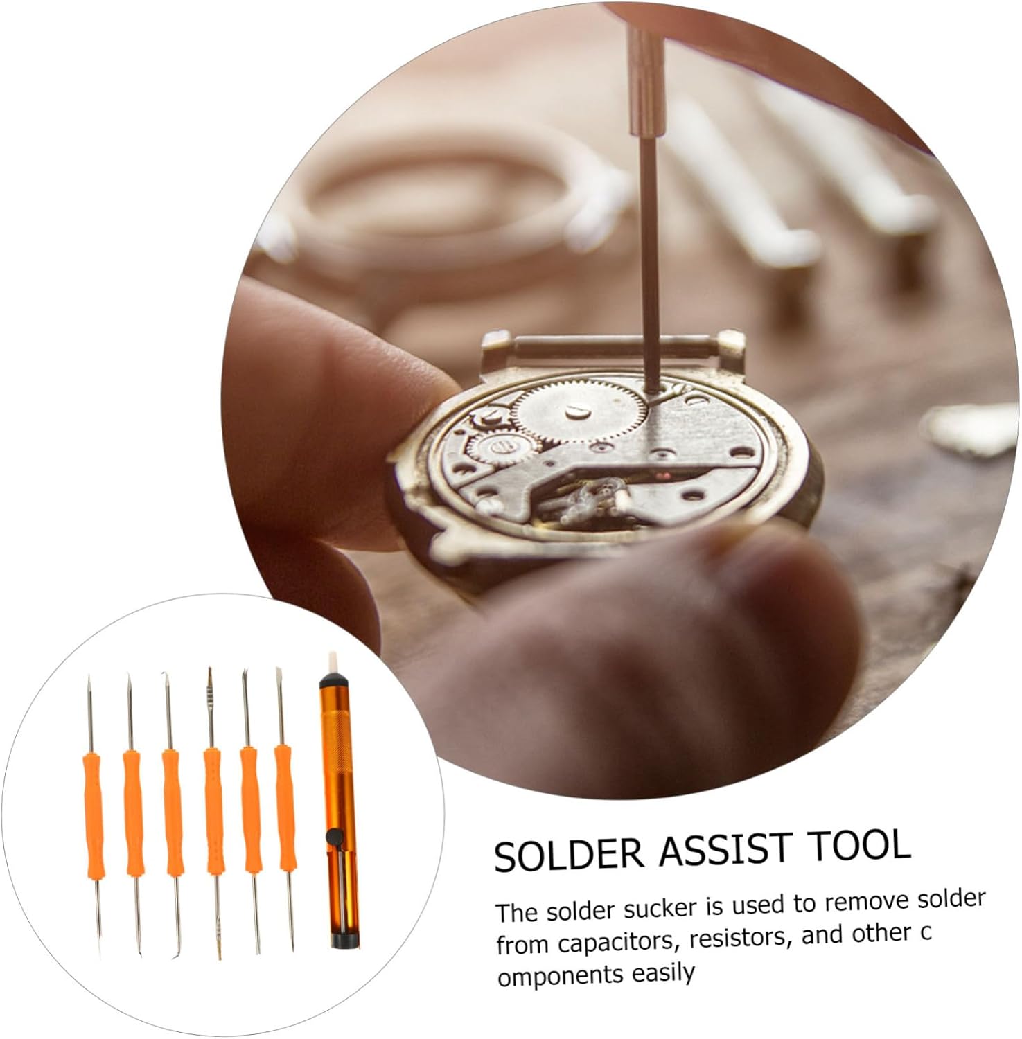 DOITOOL 3sets Professional Soldering Kit 6-in-1 Tools with Solder Sucker Ideal for Pcb Assembly and Maintenance 6pcs*3 Random Color