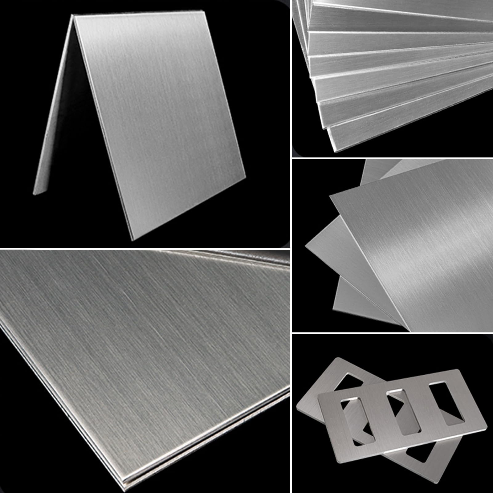 TEN-HIGH 2 Pack 304 Stainless Steel Sheets Metal Plate 12