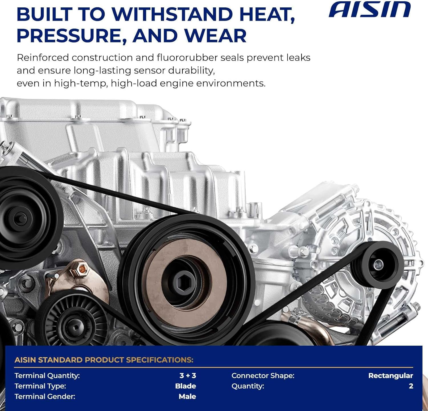 AISIN AFTERMARKET CMSMB-00293 Camshaft Position Sensors - Compatible with Mercedes-Benz C300 13-15, C350 12-15, CL550 11-14, E350 12-16, ML350 12-14, ML550 12-14, GL450 13-14, GL550 13-16 - Pack of 2