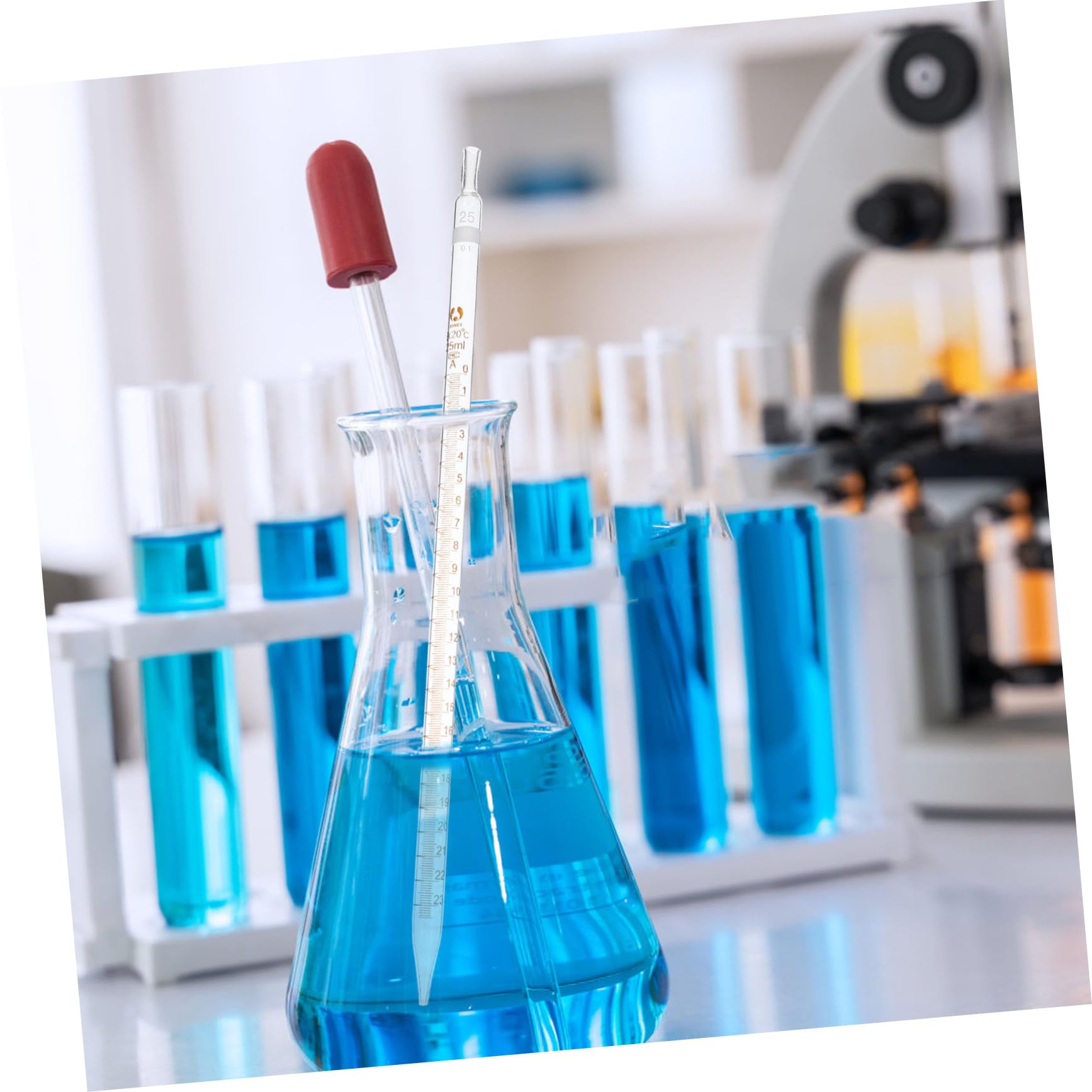 Alipis 20 Pipetas de Vidrio con Escalas para Medición Precisa y Visualización Clara, Suministros de Laboratorio