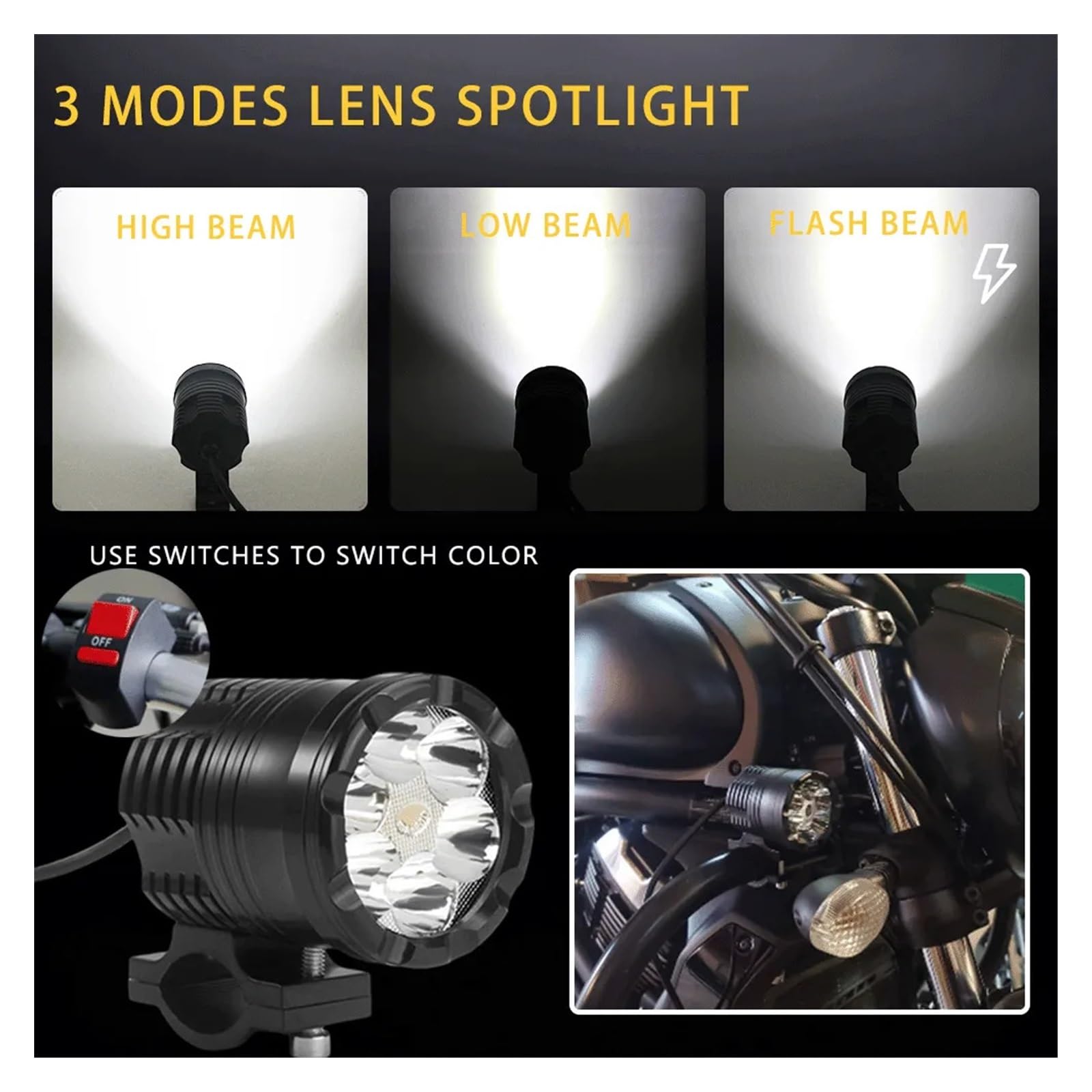 ETO- Feu D'avertissement D'épaule Mini Lumière Stroboscopique D'urgence