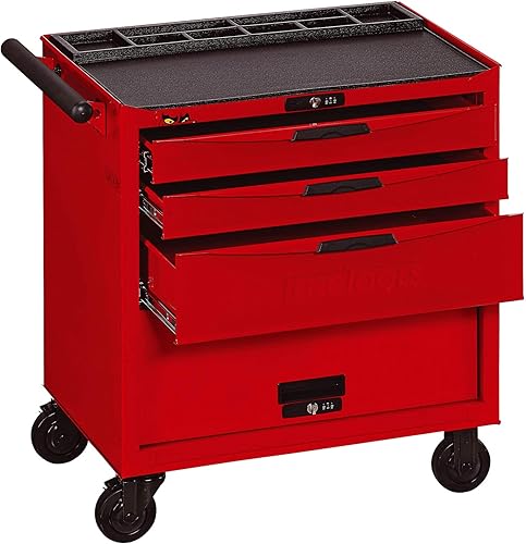 Teng Tools Caja de herramientas de gabinete de rodillo resistente de 3 cajones - TCW803N
