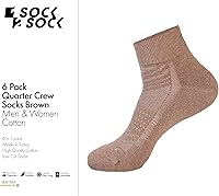 Vista 3 de 1SOCK2SOCK Paquete de 6 calcetines deportivos de algodón para hombres y mujeres, de algodón, corte bajo, calcetines para correr