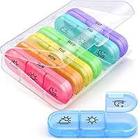 Vista 1 de ZIKEE Weekly Pill Organizer 3 Times a Day, Compact Pill Box 7 Day with Roomy Pill Case and Sturdy Design for Managing Your Vitamins, Fish Oils