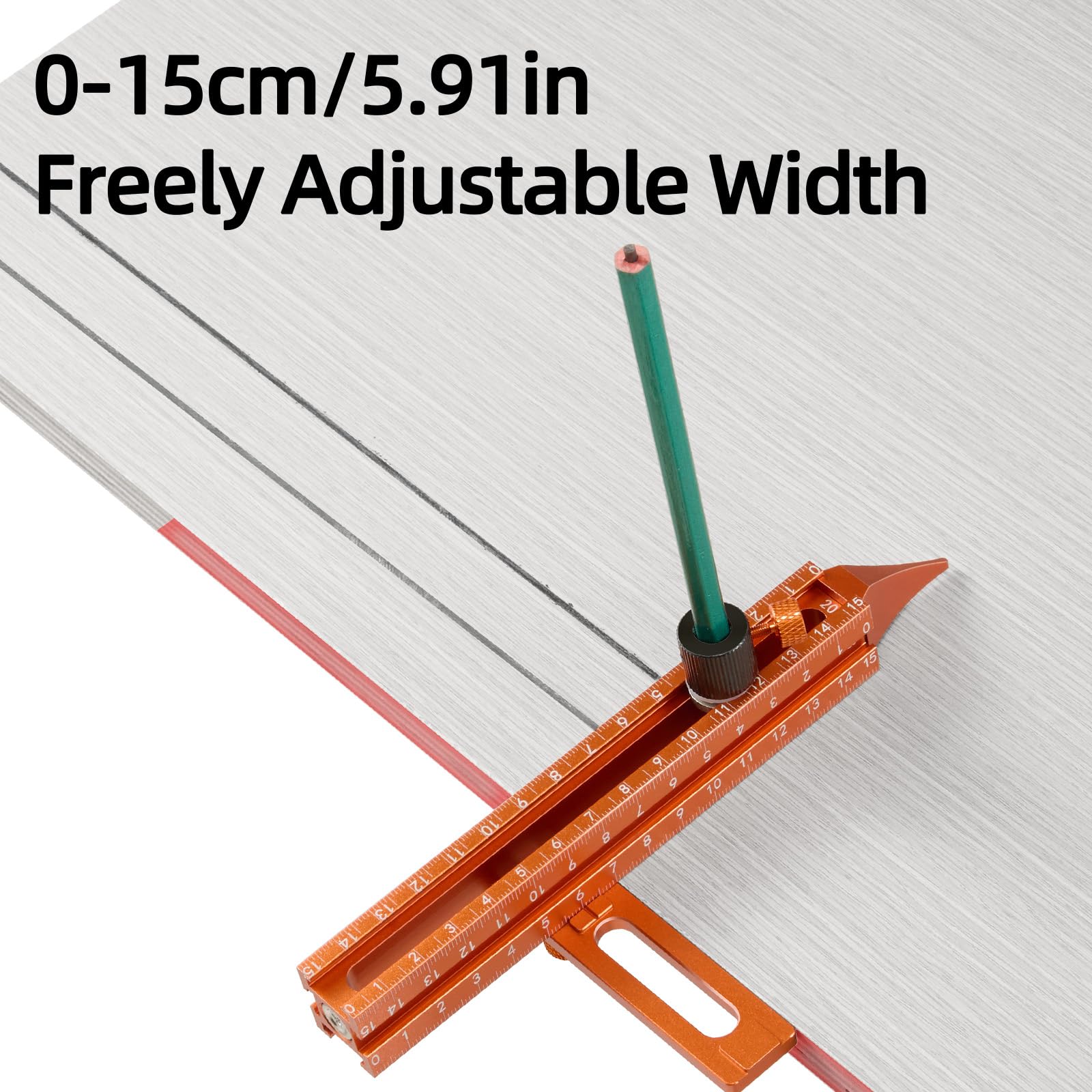 Imbot 4-Sided Magnetic Scribing Tool with Laser Scale for Woodworking & DIY — Amazon image 6