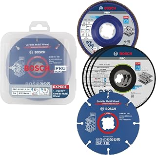 Bosch 5x PRO Cutting and Grinding Set for X-Lock (for Steel, Stainless Steel, Diameter 125 mm, Professional Accessory Smal...
