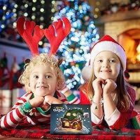 Vista 9 de Pulseras de Calendario de Adviento de Navidad 2025 para niñas, calendario de cuenta regresiva de Navidad de 24 días, kit de fabricación de joyas