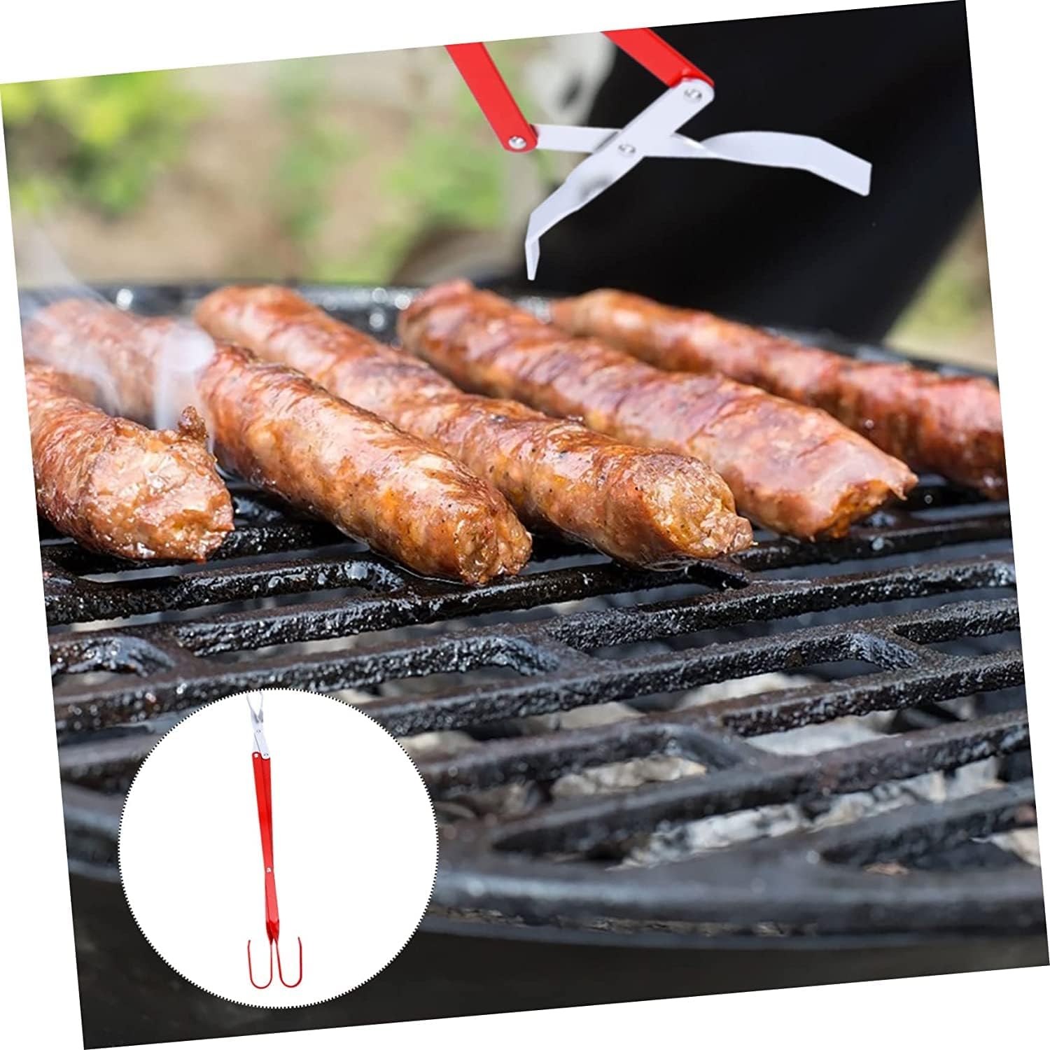 2pcs Grilling Tongs Stainless Steel Barbeque Clamp Food Tongs Clamp Locking Kitchen Tong Scissors Pliers Tongs Bread Clip Food Household