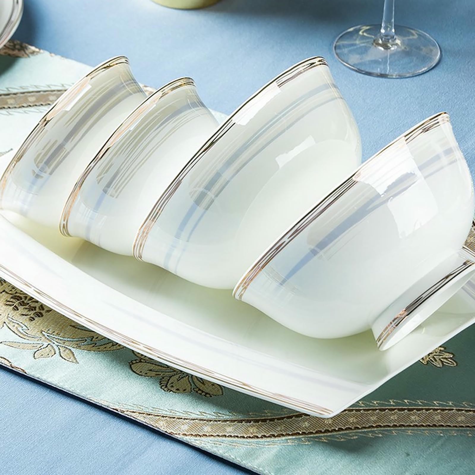 Porcelanowe świeże i eleganckie naczynia Phnom Penh domowe wykwintne spersonalizowane zastawy stołowe-eleganckie 18 głowic
