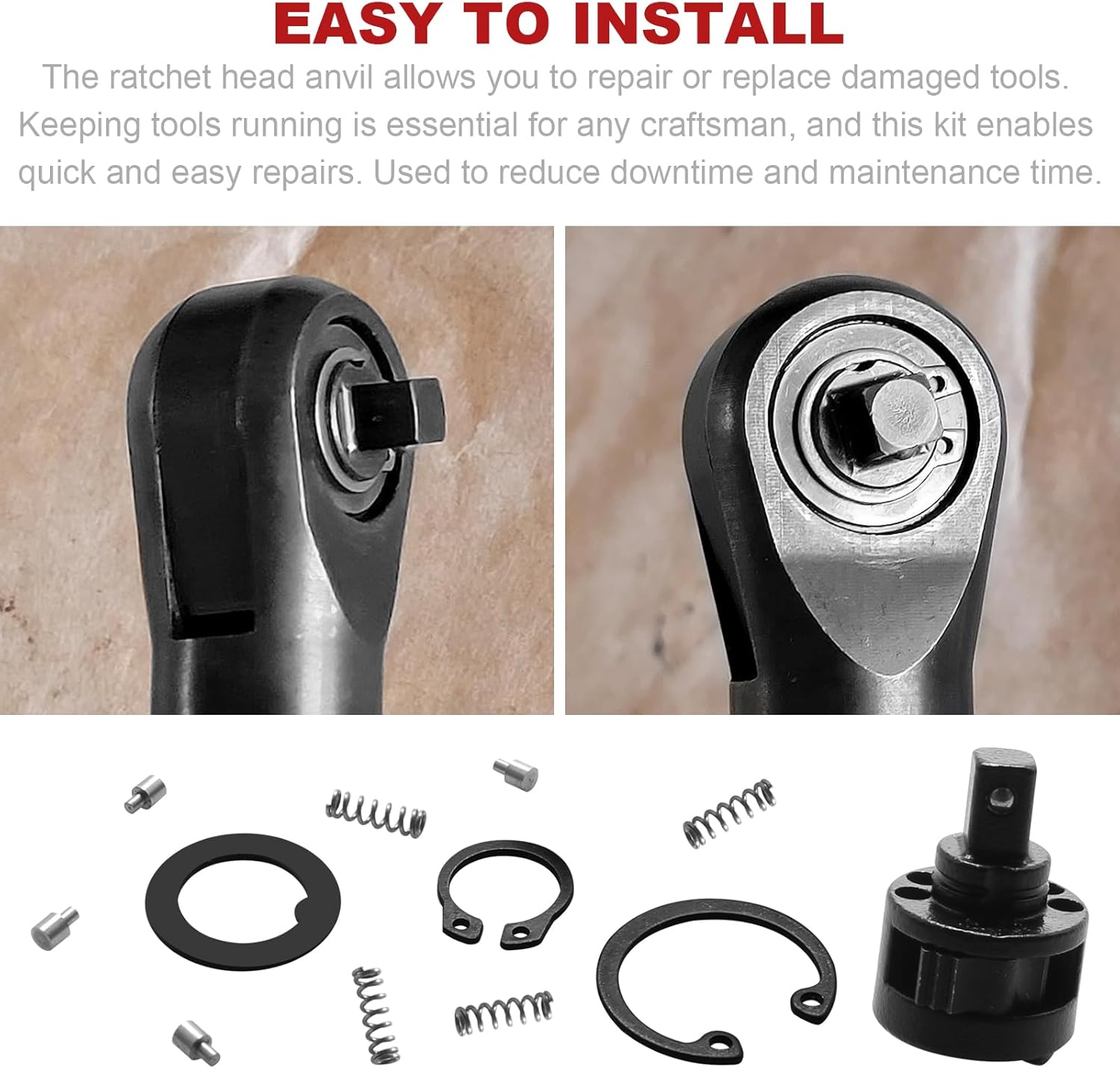 Ratchet Head Anvil Repair Kit 42-06-1006 1/4 inch Replacement for Milwauke-e 42-06-1006, Compatible with 2456-20 electric ratchet