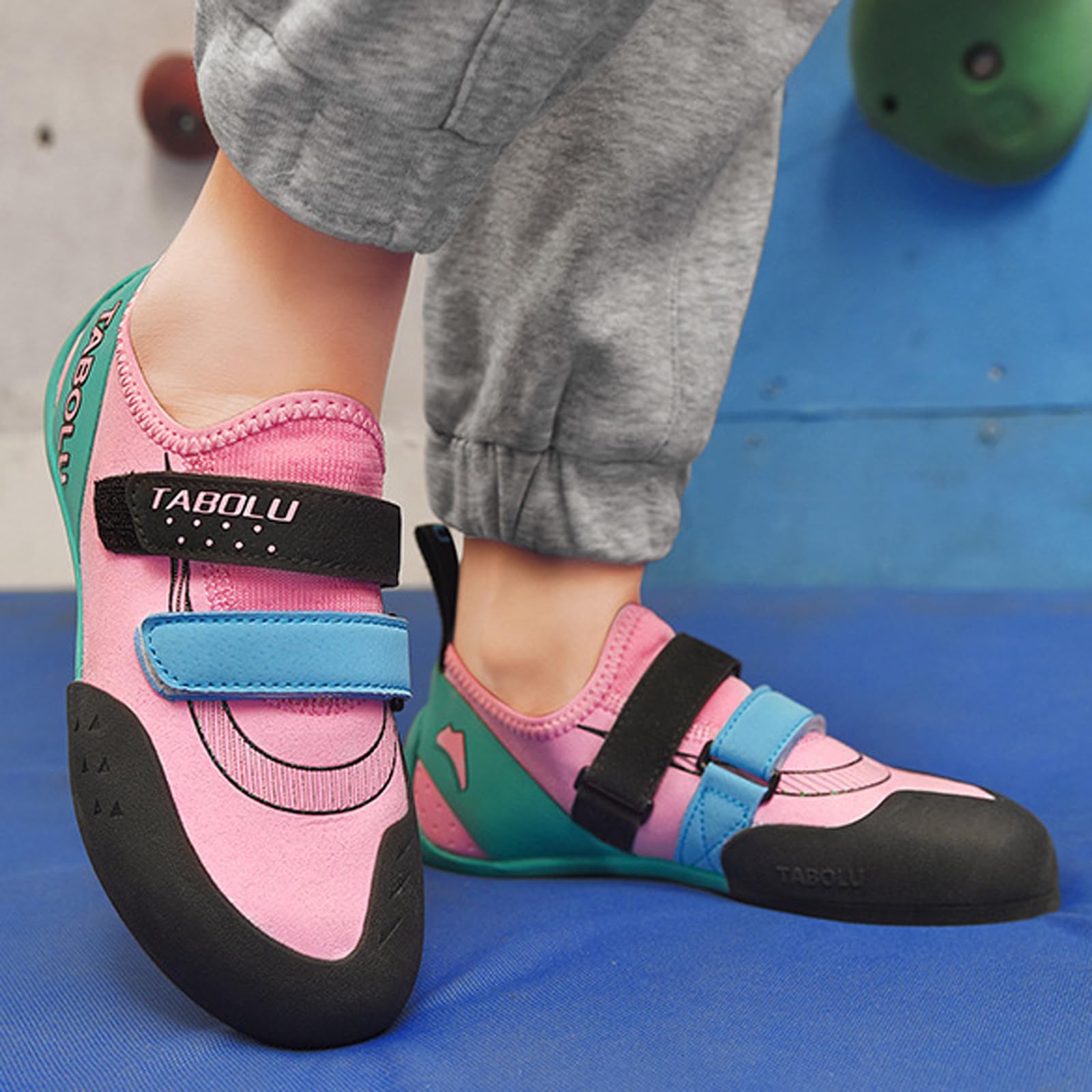 Zapatillas de Escalada Mujer Transpirables Calzado Deportivo Boulder Interiores Exteriores