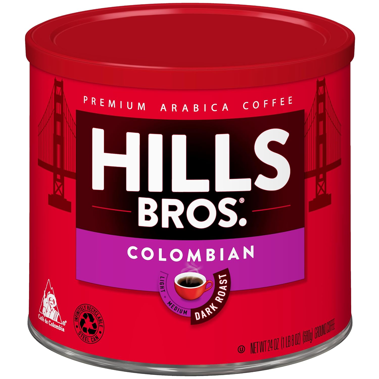 Hills Bros. Ground Coffee - Colombian, 24 oz Can