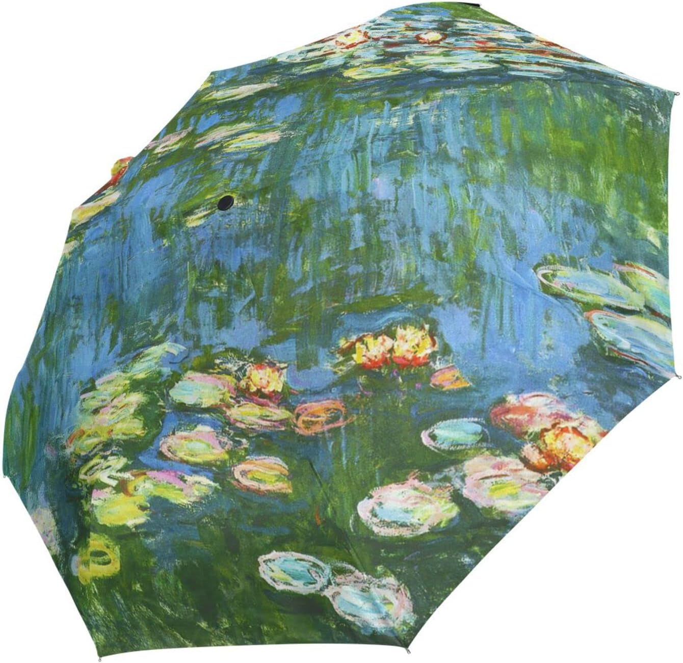 WIHVE Umbrella Auto Open Close Folding Windproof Compact Travel Umbrella