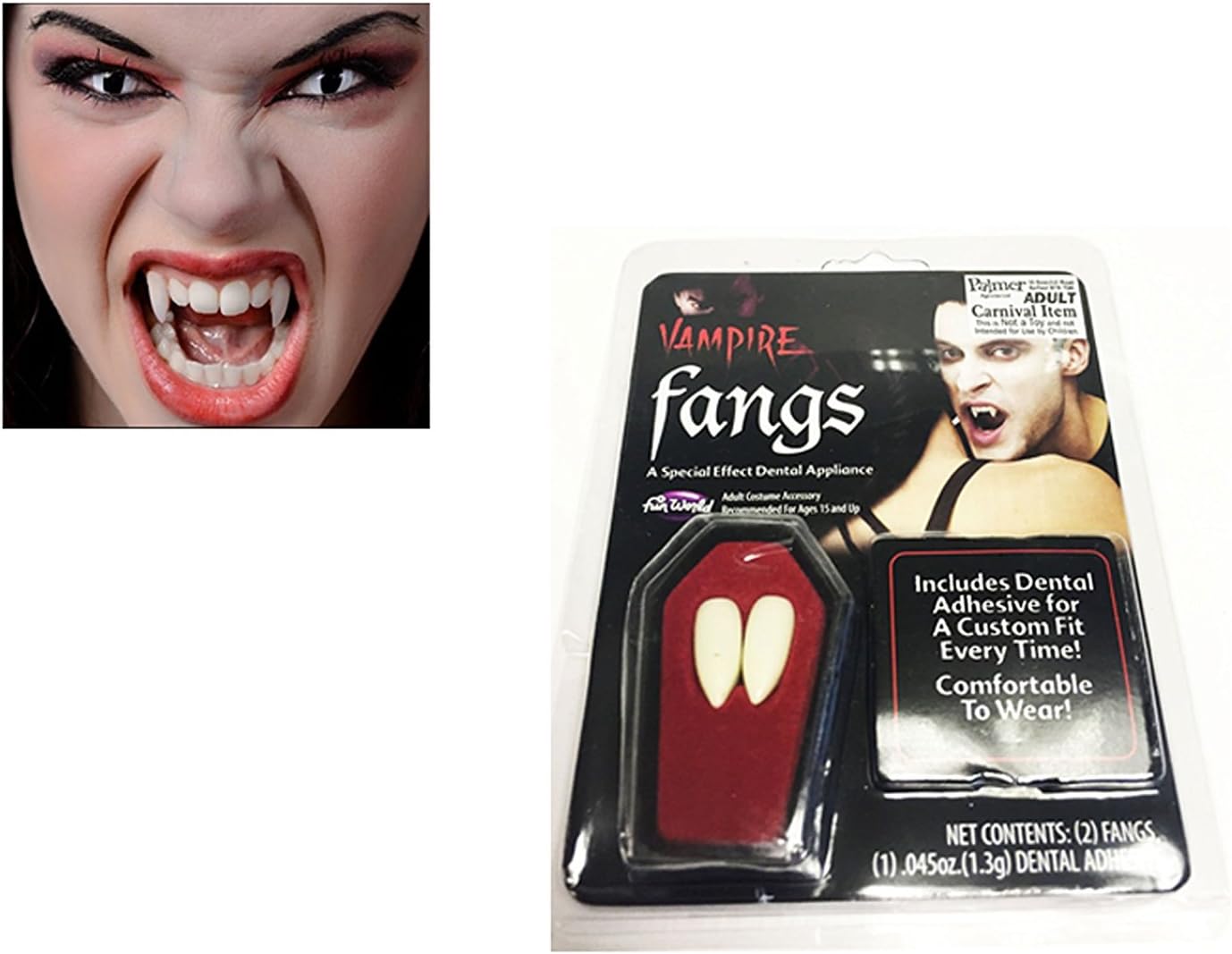 Fun World Fangs Dentures Vampire Costume Accessory