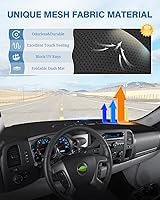 Vista 5 de FIILINES - Cubierta para tablero, accesorio para tablero de malla antideslizante, parasol sin reflejos, compatible con Chevrolet Silverado/GMC