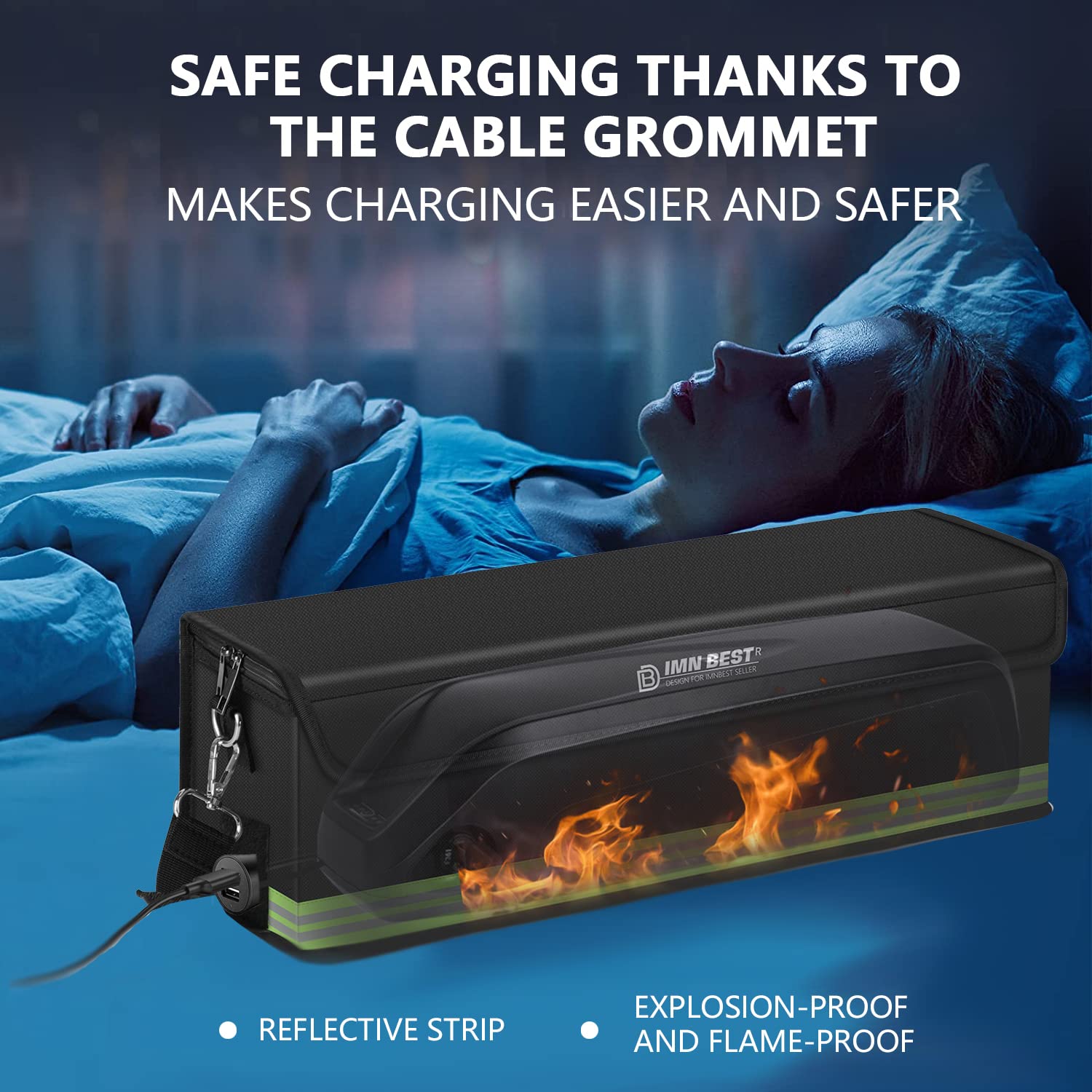 Rangement Batterie Portable Sac Batterie Vélo électrique étanche - Transport Sécurité 46x16x10cm Rangement étanche Ignifuge