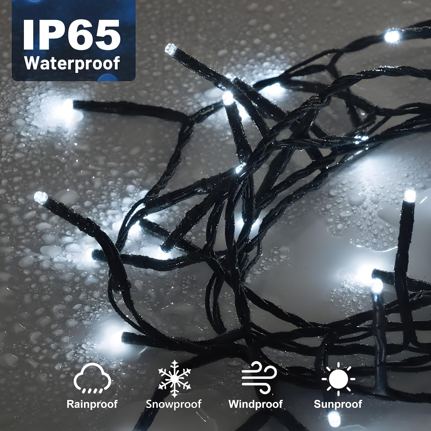 2200 LED 108FT Christmas Cluster Lights, Cool White Christmas Tree Lights Outdoor, Firecrackers String Light with 12 Modes Timer Remote, Waterproof Plug in Twinkle Fairy Light for Xmas Tree Garland