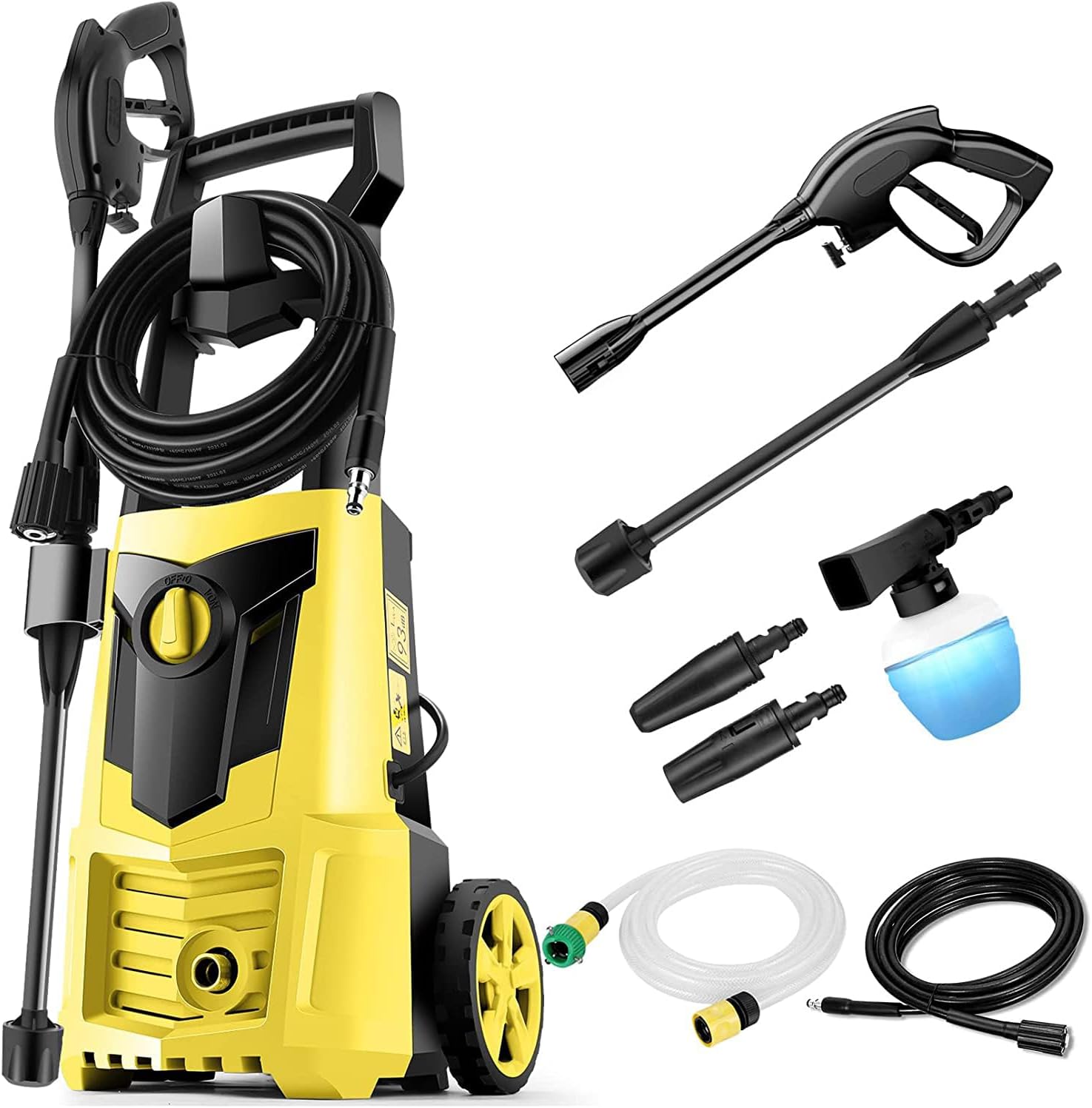 高圧洗浄機 1500W 最大吐出圧力14MPa 水道直結・自吸両用 【公式通販】