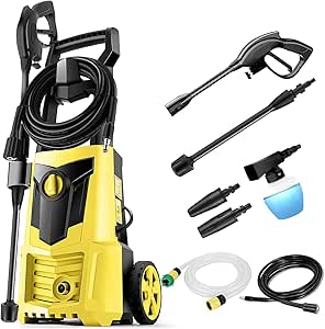 Suyncll 高圧洗浄機 1500W 最大吐出圧力13MPa 50Hz/60Hz東西日本兼用