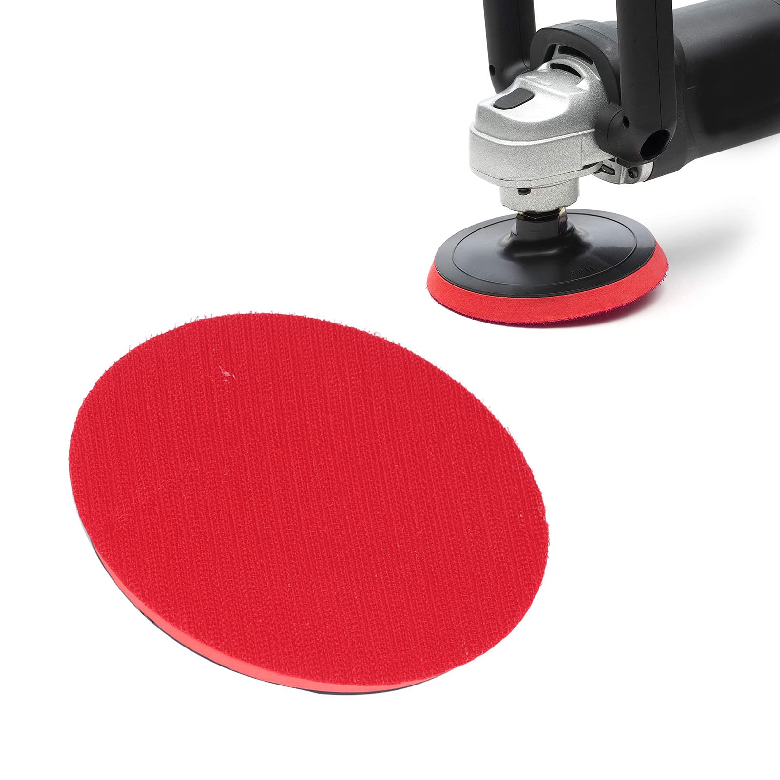 Platorello per Smerigliatrice, Diametro 125mm, Interfaccia Filettata M14, Velocità Massima 12500 Giri/Min, Piastra Inferiore Rossa Esagonale, Adatto per Mole Abrasive per Levigatrice