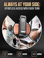 Vista 5 de Funda diseñada para Samsung Galaxy S23 con funda de clip para cinturón, funda de teléfono con función atril, color negro