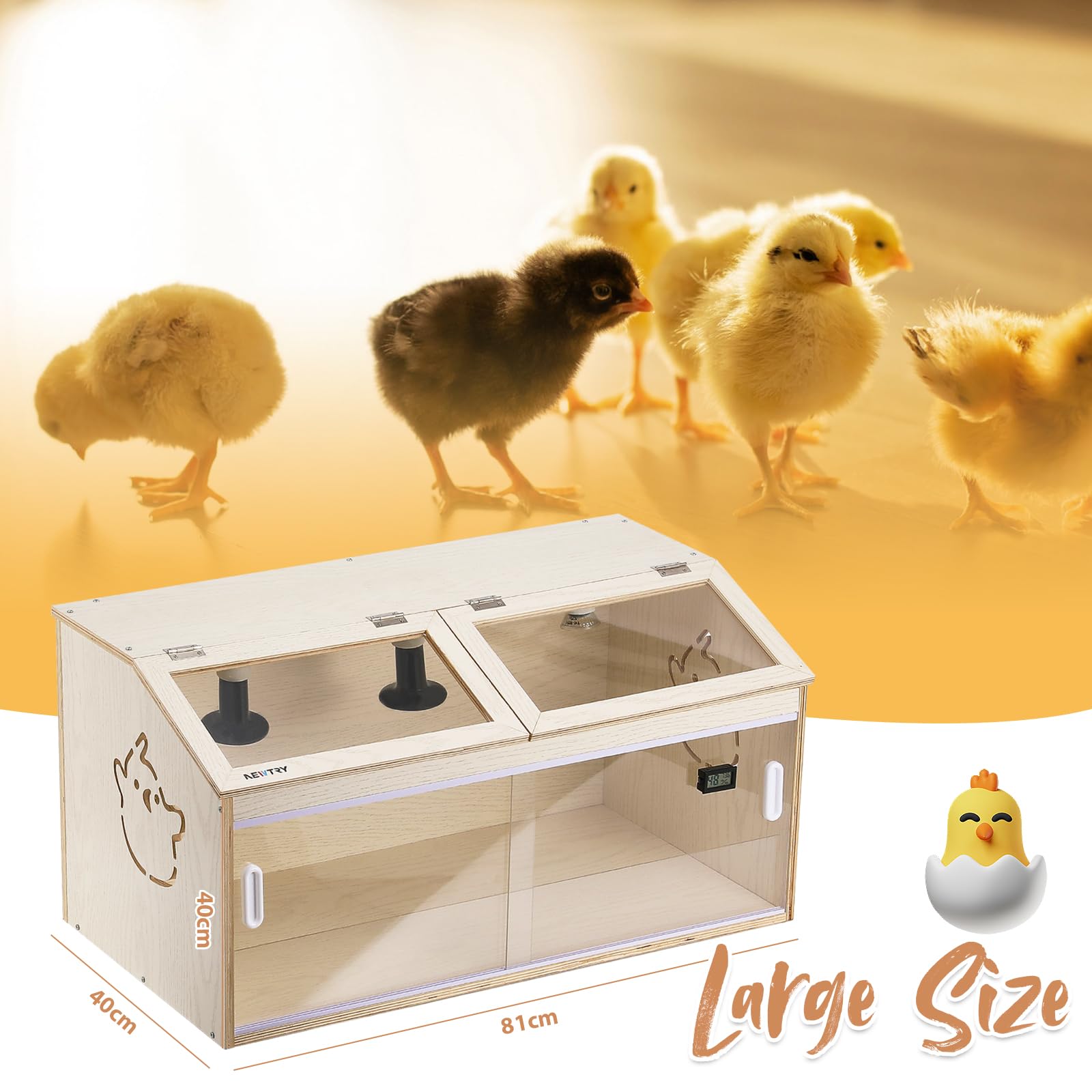 ◉※後右1058 未使用保管品 ひよこ 孵化 育雛 ブローダーボックス ホワイト Amazon.co.jp: NEWTRY 育雛箱 ヒヨコ培養箱 ひよこ保育器 ひよこ保温箱