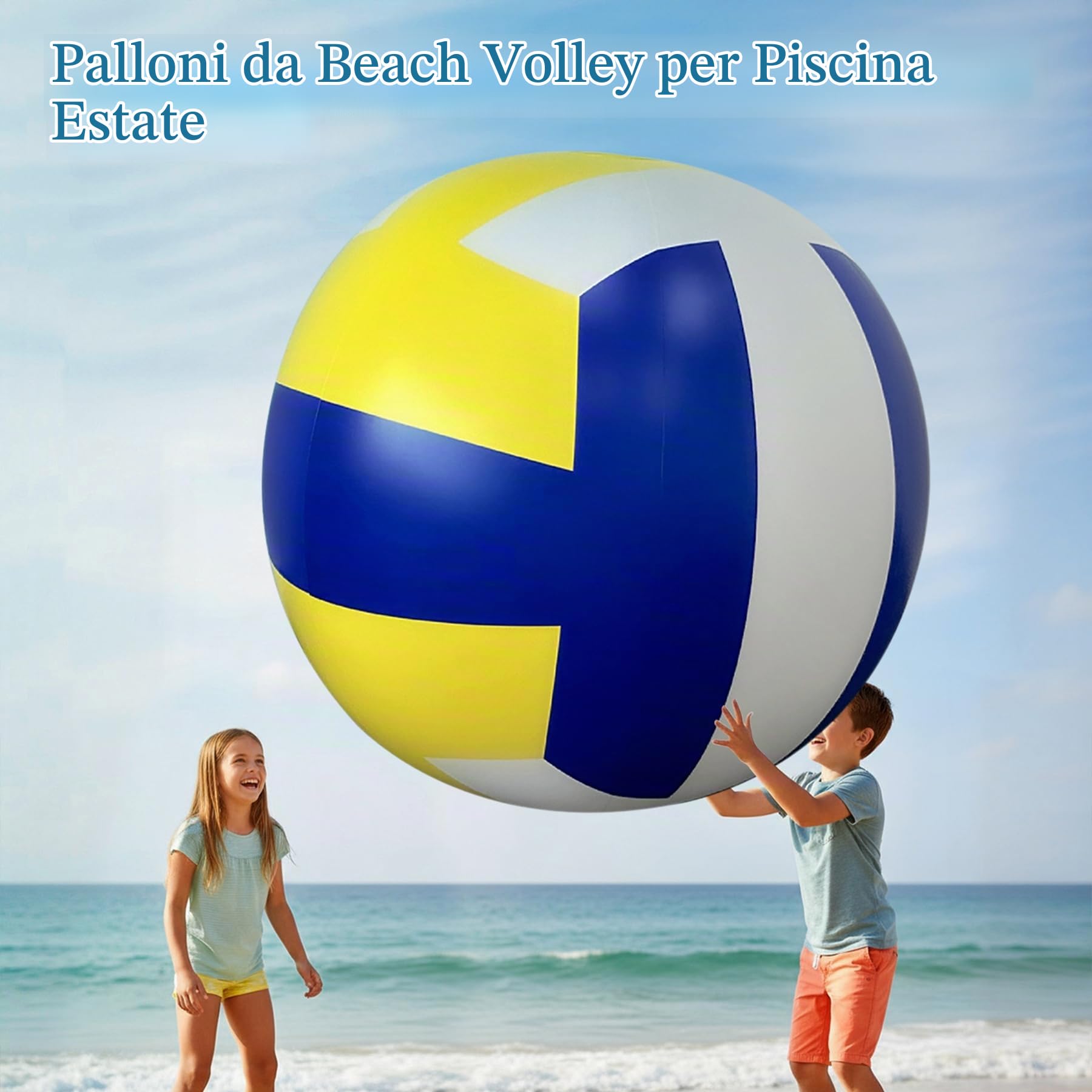 Palloni da spiaggia enormi delle palle gonfiabili di pallavolo gigante a 60 pollici | Grande PVC Jumbo Beach Sports Balls Giocattoli per attività all'aperto Bomboniere