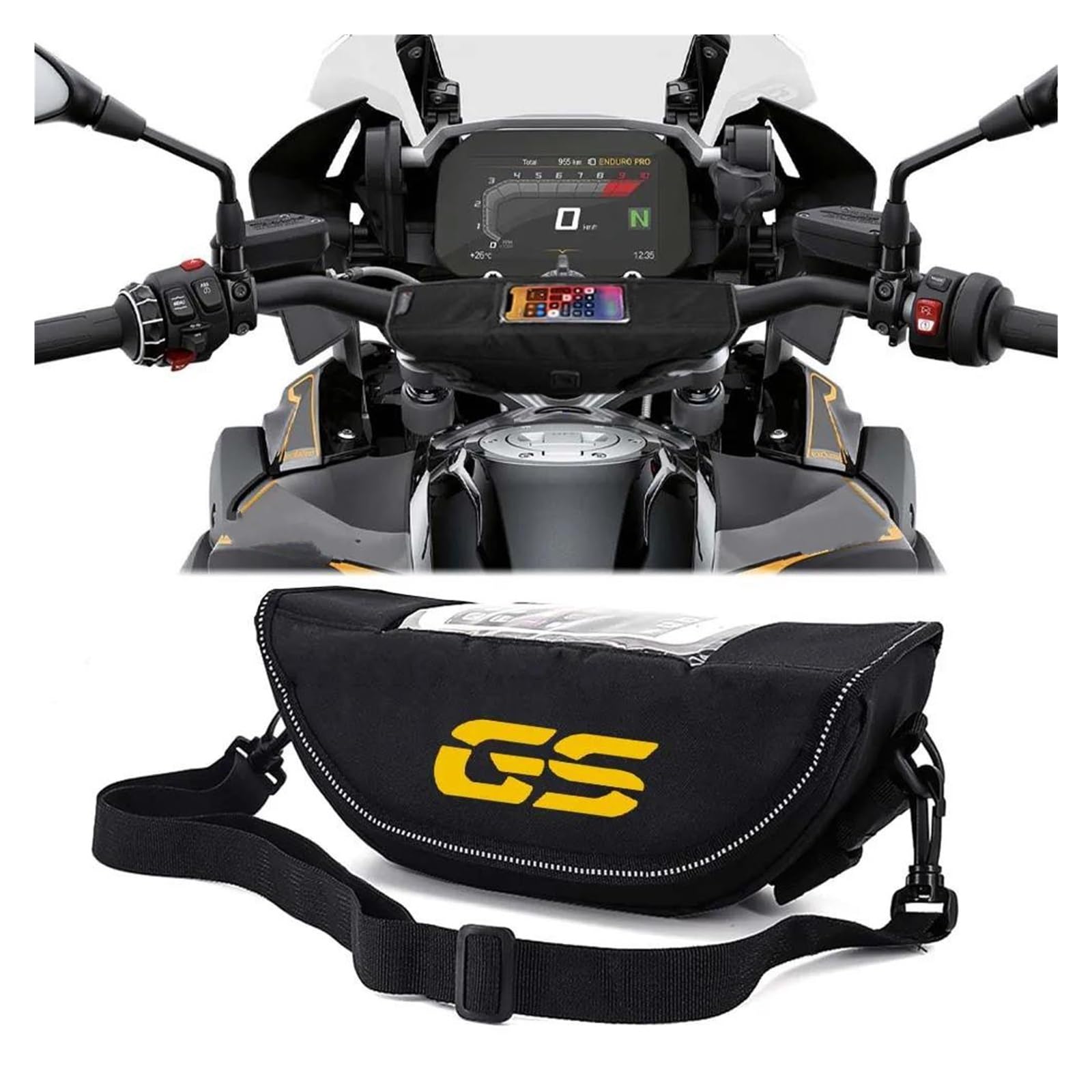 Borsa Manubrio Moto Borsello Manubrio per BM&W R 1250 GS 40th Borsa da Manubrio Moto(A)