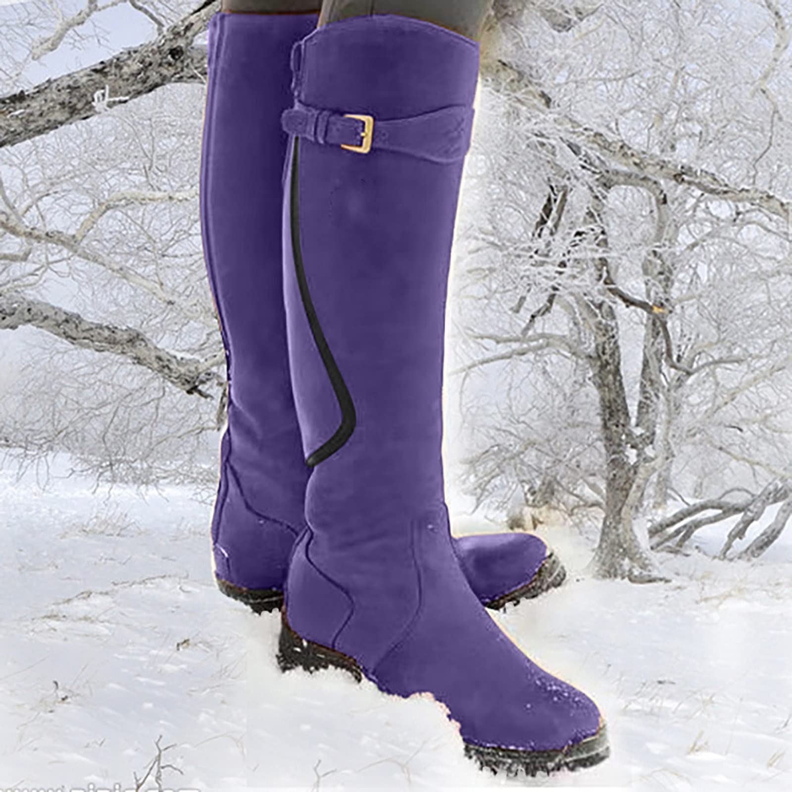Botas altas hasta la rodilla, elegantes botas de invierno, botas altas, botas de nieve, botas de mujer, medias botas con tacón largo y sobre la rodilla, botas de invierno, botas de nieve