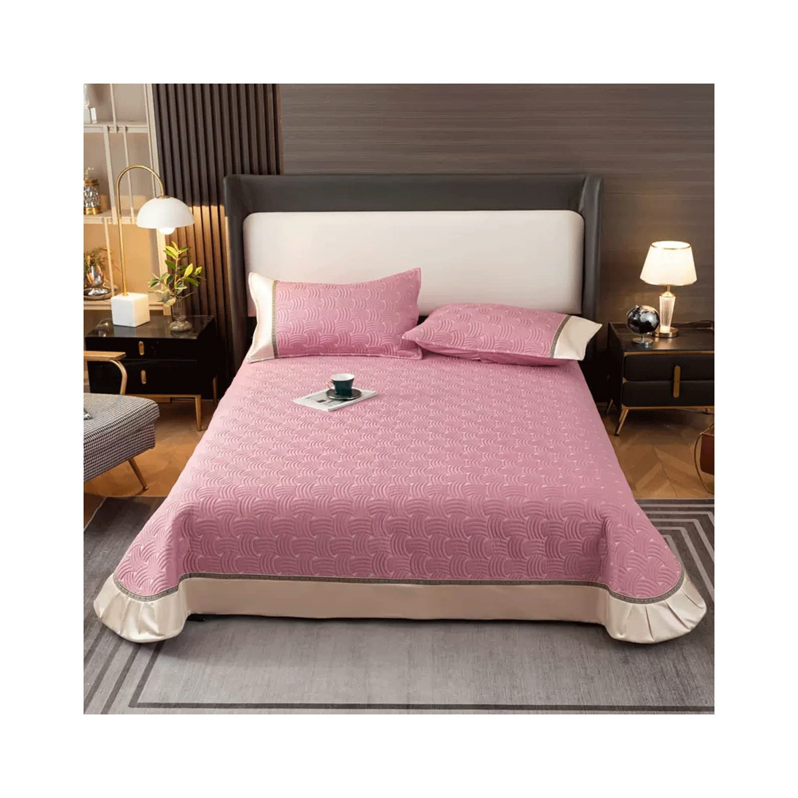 TEVTEV Komplet kołdry pełny/Queen King Size 3-częściowy bawełniany koc na łóżko letni lekki zestaw kołdry z 2 poszewkami na poduszki zestawy pościeli (kolor: G, rozmiar: King/Cal King 260x240-102x94)