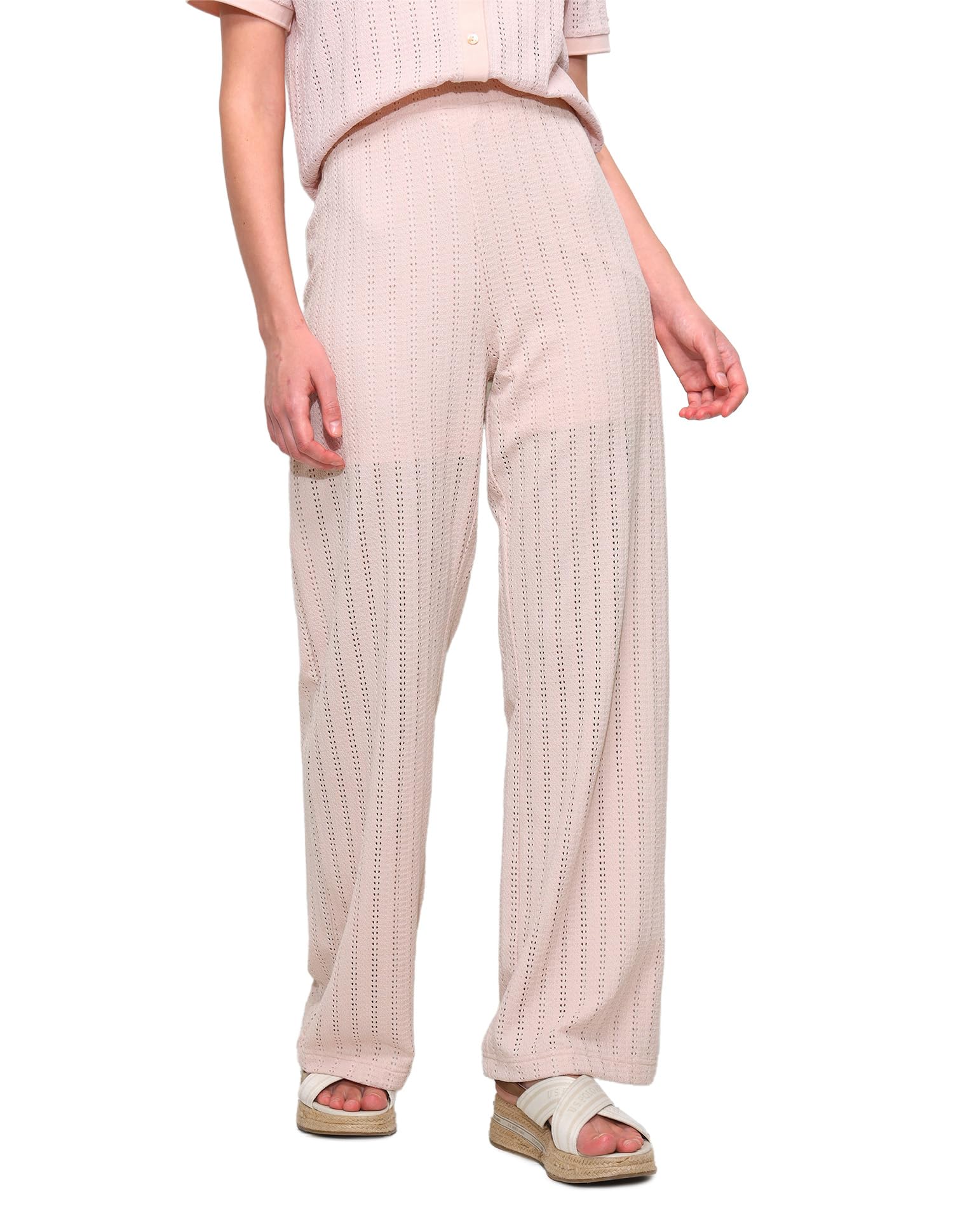 U.S. Polo Assn. Women's Textured Straight fit Pants in neutral