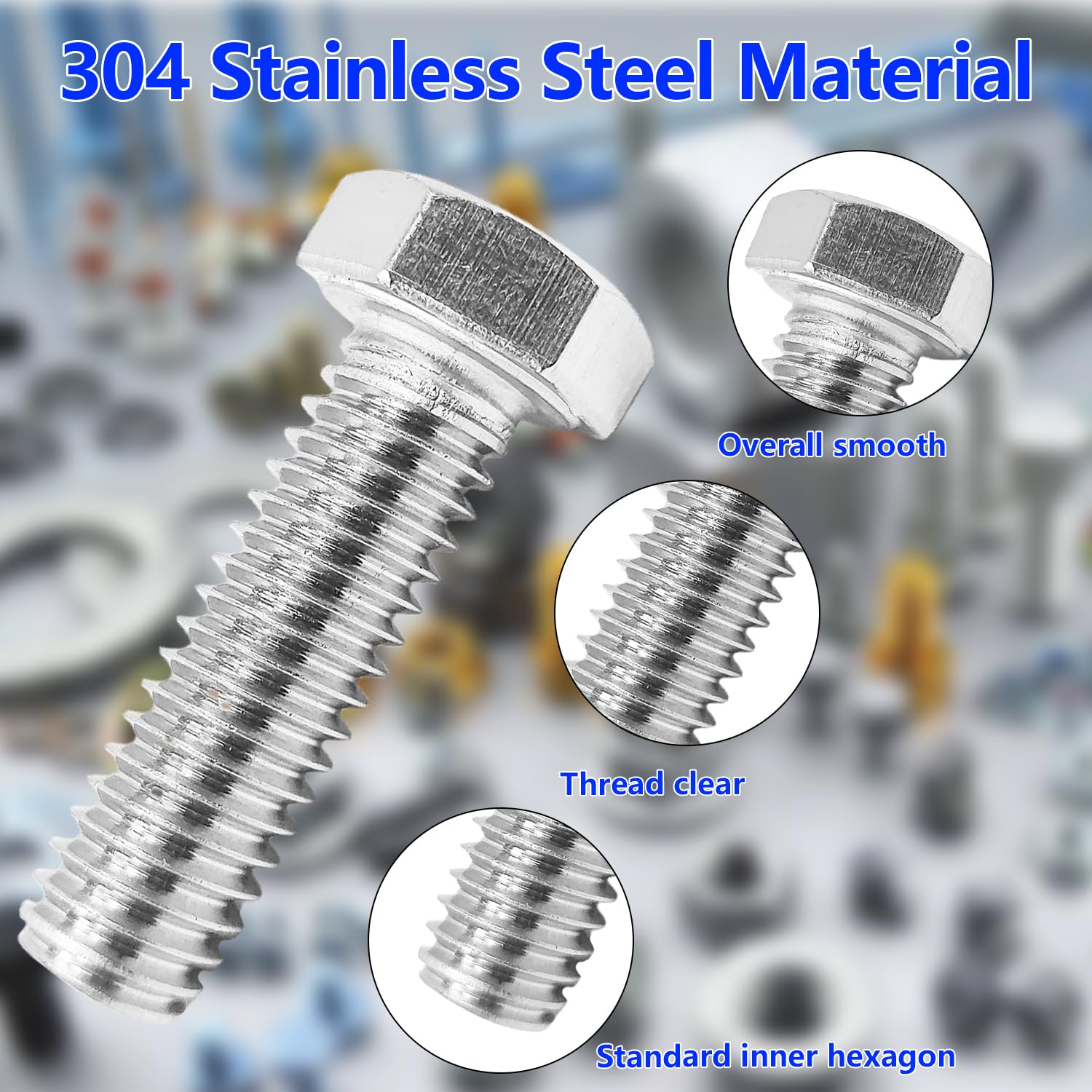 Small Block Engine Hex Bolt Kit Fit for Chevy 265 283 302 305 307 327 350 400; 304 Stainless Steel Bolts-211 Pcs