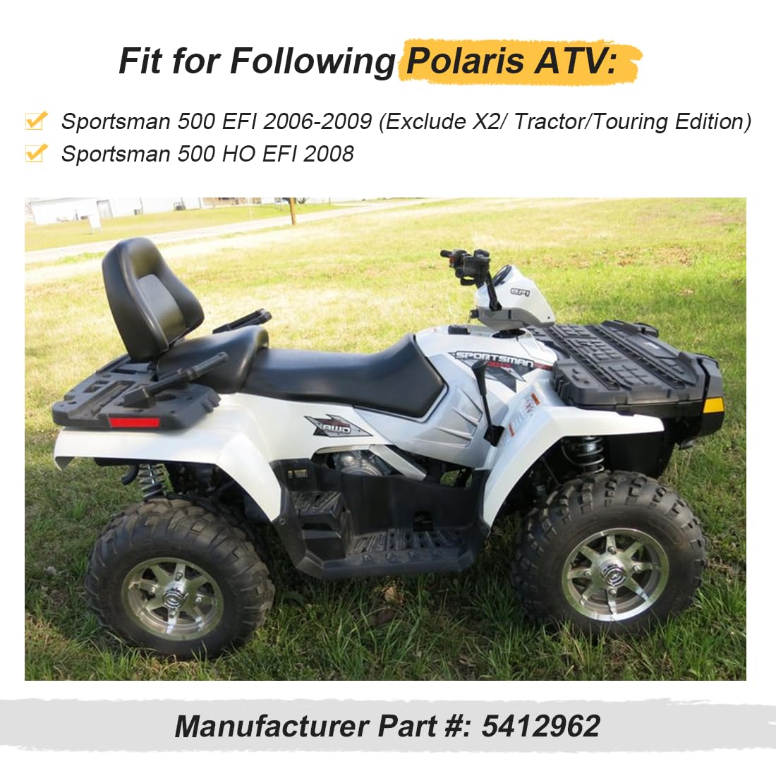 39mm Stivale Corpo Farfallato per scatola dell'aria compatibile con Polaris Sportsman 500 EFI 2006-2009 5412962