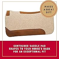 Vista 4 de Weaver Equine Almohadilla para silla de montar de caballo de fieltro de mezcla de lana contorneada de 30" x 30", almohadilla para sillín occidental
