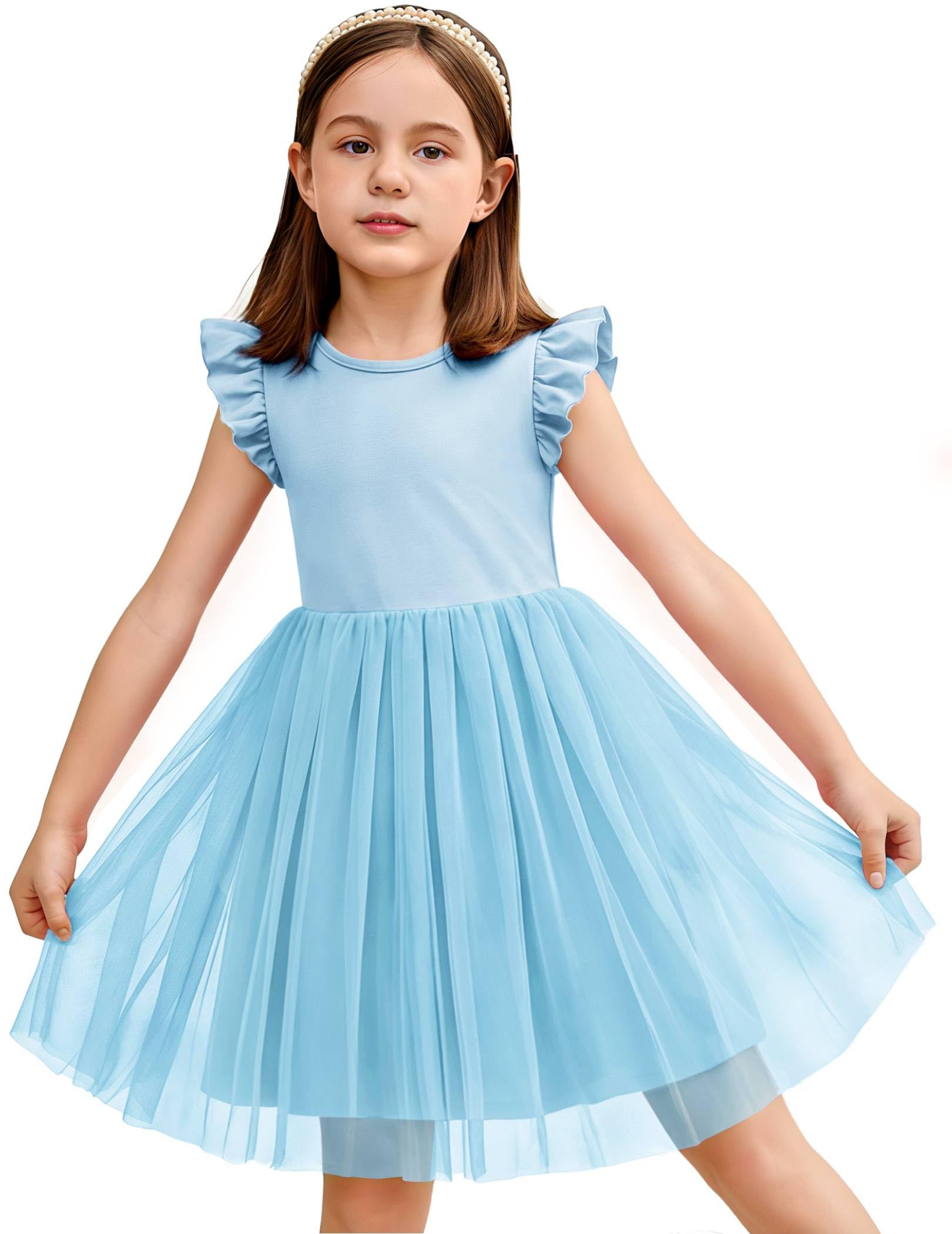 Arshiner Toddler Tutu Dress Girls Summer Dresses Ruffle Tulle Sundress