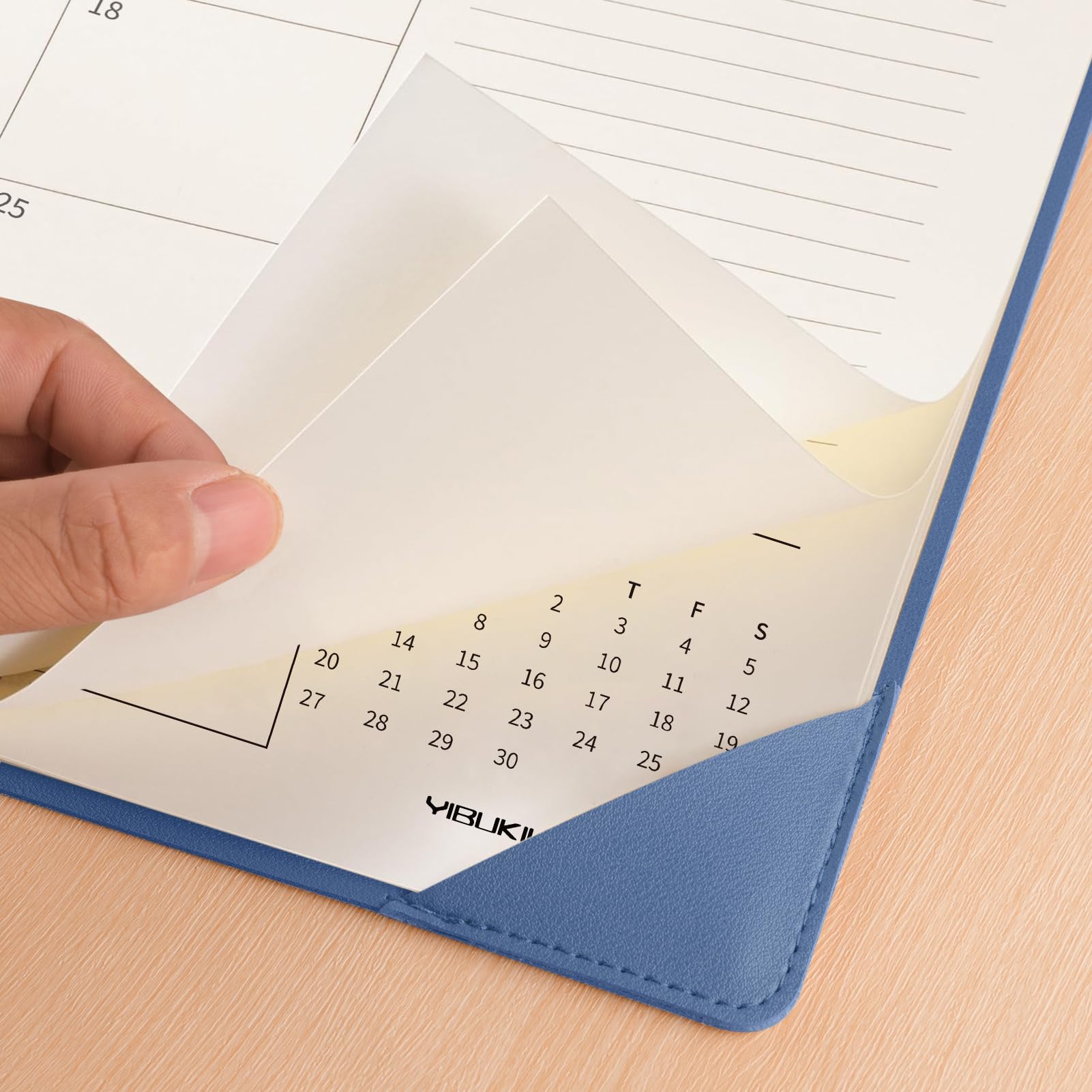Calendario da scrivania 2025-2026 con tappetino da scrivania, 55,9 x 43,2 cm, grande calendario da scrivania 18 mesi, dal 2025 a giugno 2026, grande planner da scrivania per casa, ufficio e