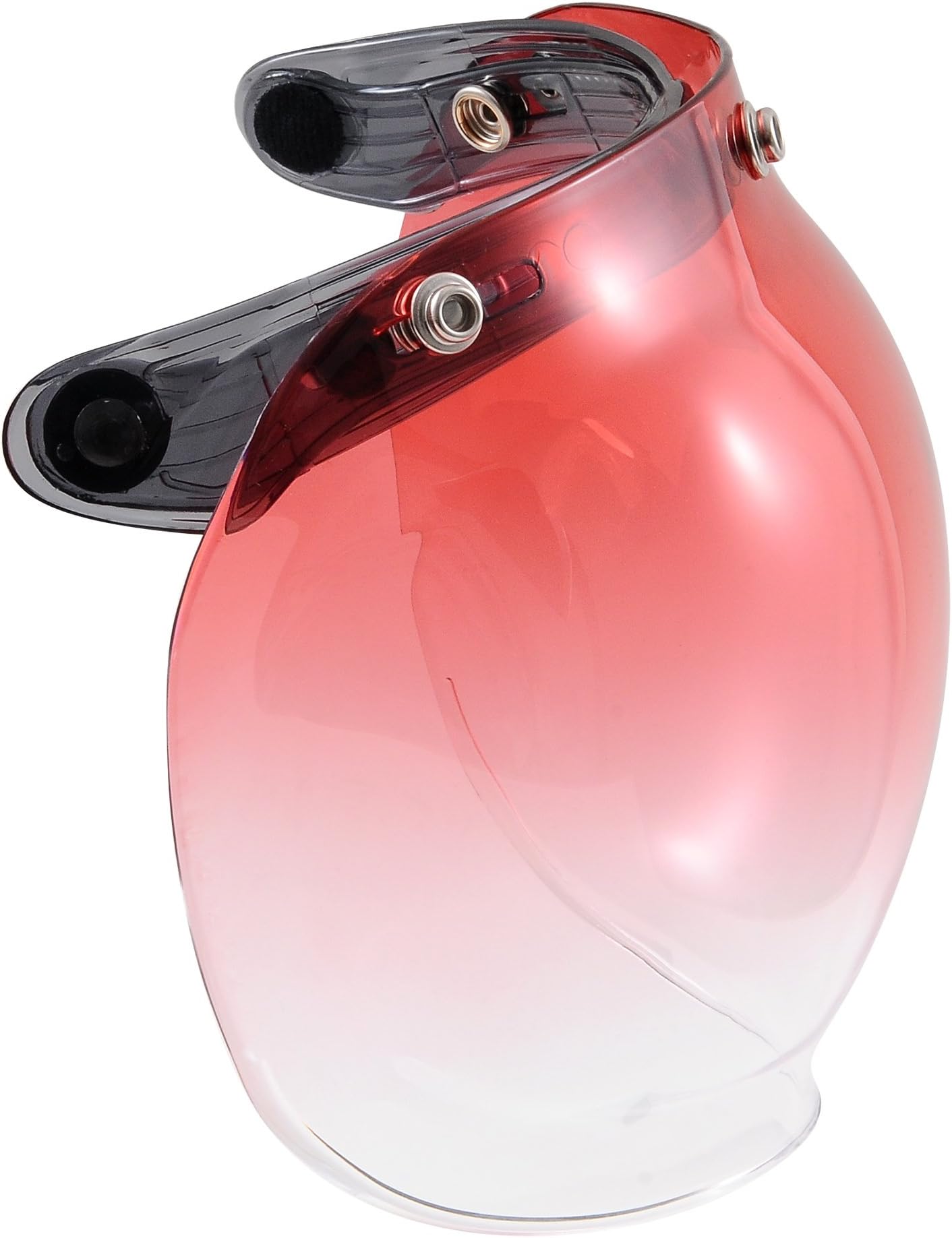 Foldable bubble visor with gradient, full visor for helmet with flip-up base/holder by Amathings.