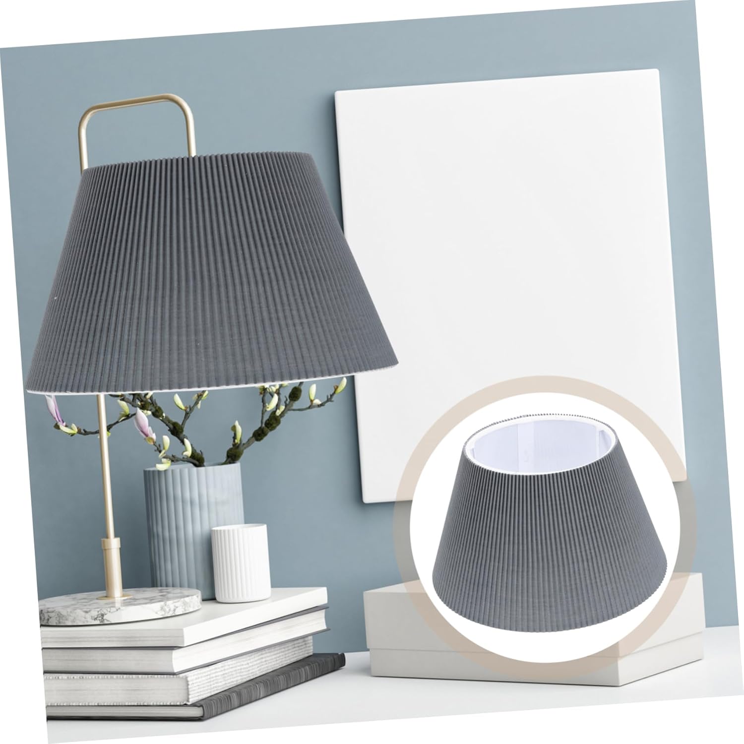 Gadpiparty Fabric Pleated Light Shade Easy Upgrade for Table Lamp Decorative Pendant Light Cover