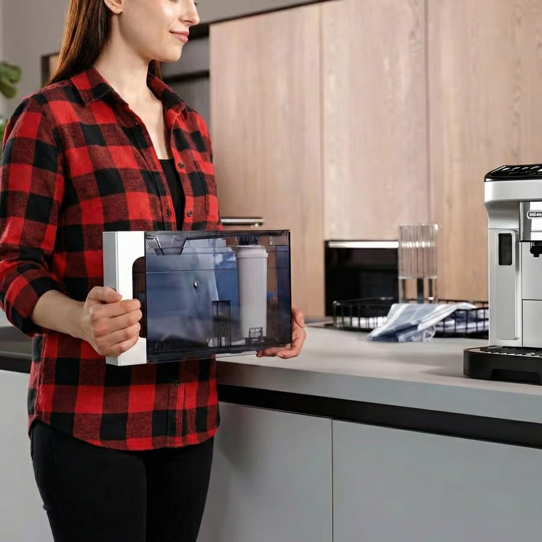 Aquafloow Set da 8 Filtri Acqua per Macchine da Caffè – Compatibili con DeLonghi DLSC002, SER3017, 5513292811 – per Serie ECAM, ESAM, ETAM