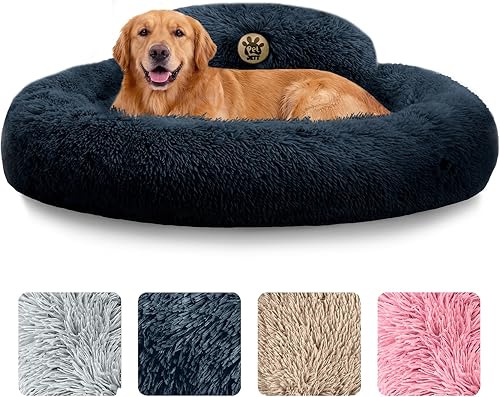 Miniatura 14 de PetJett Cama Calmante para Perros Pequeños - Camas Redondas para Perros de 23'', Cama Antideslizante y Lavable para Cachorros - Cama para Mascotas