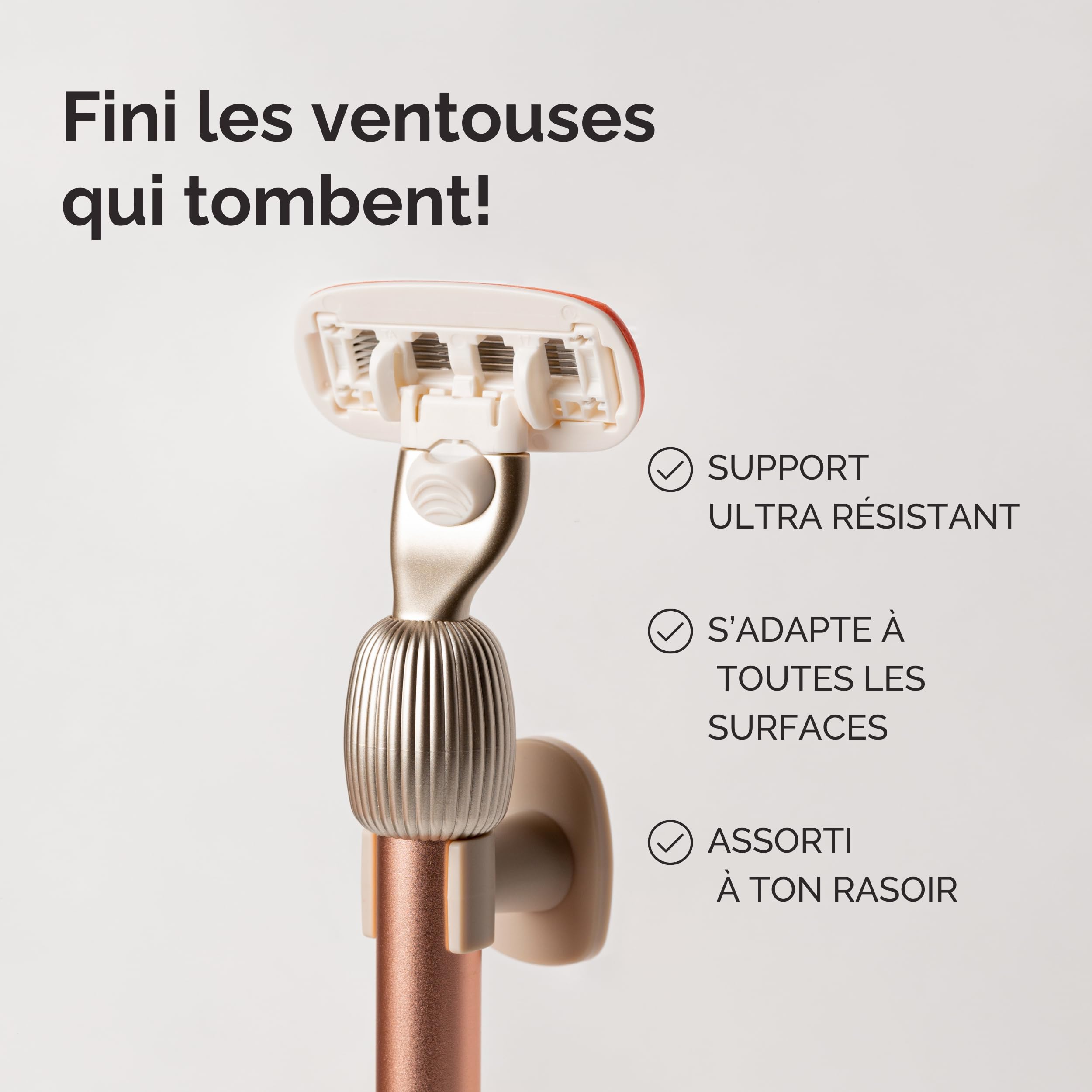 Fler The Razor Starter Set - Rasoir pour Femme avec Têtes Interchangeables, Rasoir avec Support et 2 Lames de Rechange, Rasoirs Unisexes, Lame avec Aloe Vera, Vitamine E (Rose)