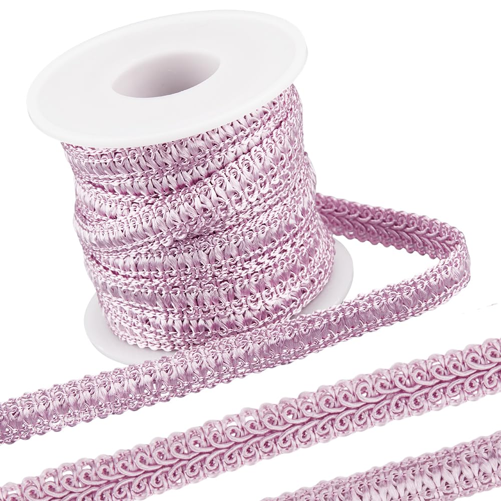 GORGECRAFT 10 Yards x 0.47 inch Gimp Braid Trim Woven Sewing Centipede Trim Embellishments Polyester Lace Edge Ribbon Sewing Accessories for Costume