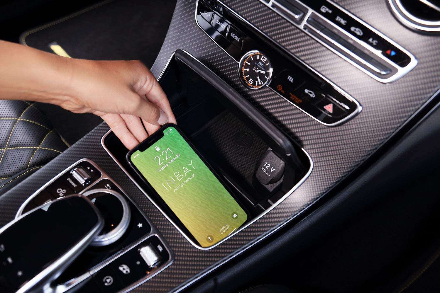 DAZZLEEX Navigationsbildschirm-Ablage Für Mercedes V-Klasse V260 (2016-2020) – ABS Kunststoff, Schwarz, Einfache Nachrüstung, Für W447