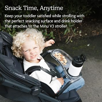 UPPAbaby Snack Tray for Minu V3 Stroller Tray + Cup Holder - Quick Attachment - Dishwasher Safe - Folds with Stroller