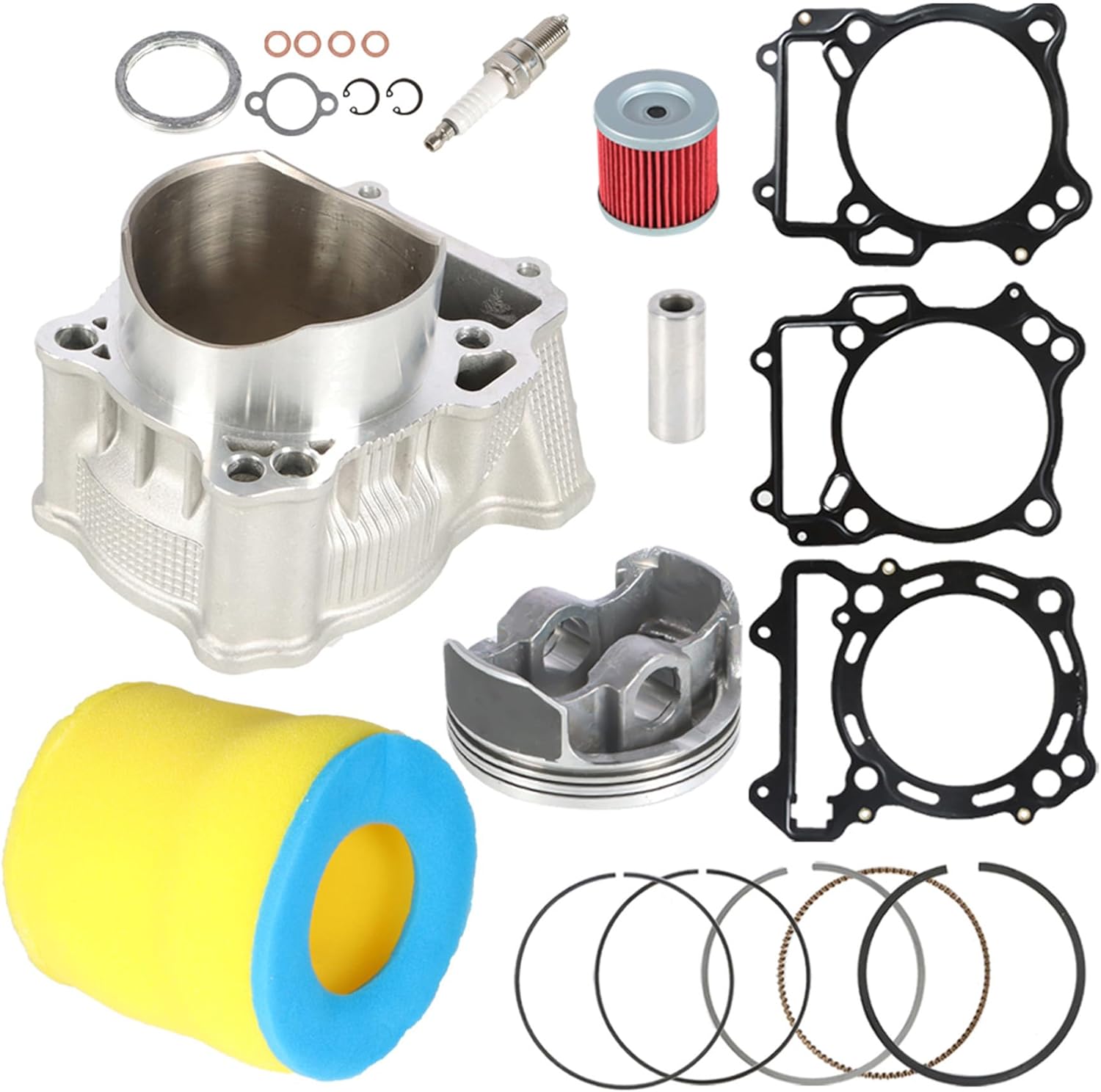 Silscvtt Cylinder Piston Gasket Top End Kit Replacement for Suzuki LTZ400 2003-2014 Replacement for Suzuki DR-Z400 2000-2015 Replacement for Kawasaki KFX400 2003-2006