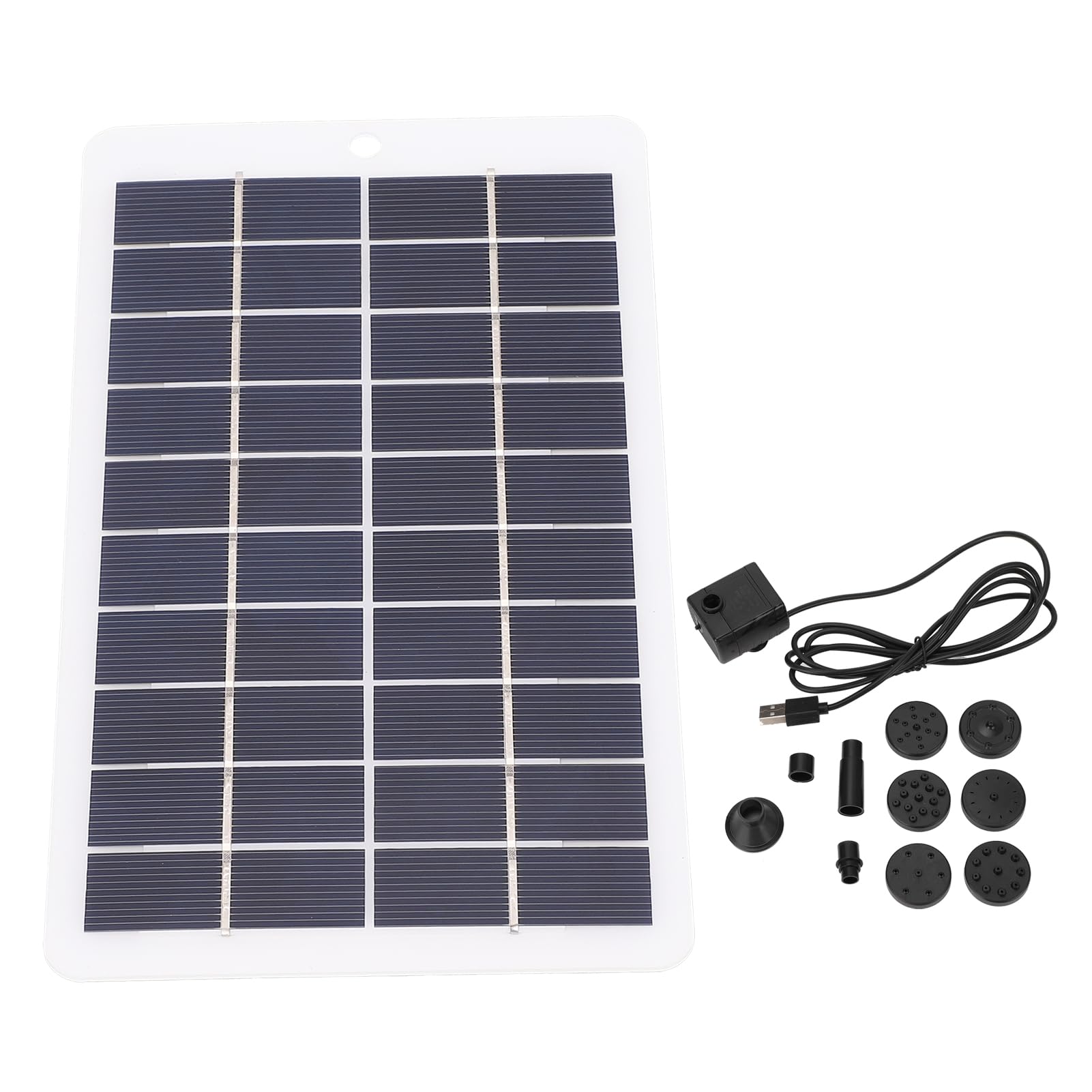 Bomba de fuente portátil con panel de 4W y 5V para un flujo continuo en tu estanque