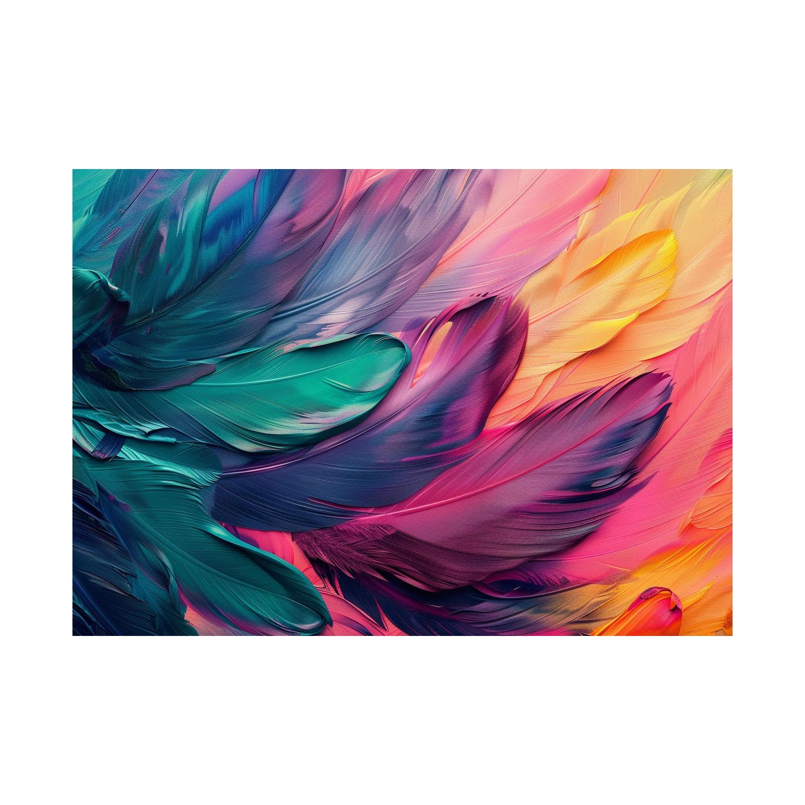 Image abstraite colorée sur toile pour revitaliser un mur blanc