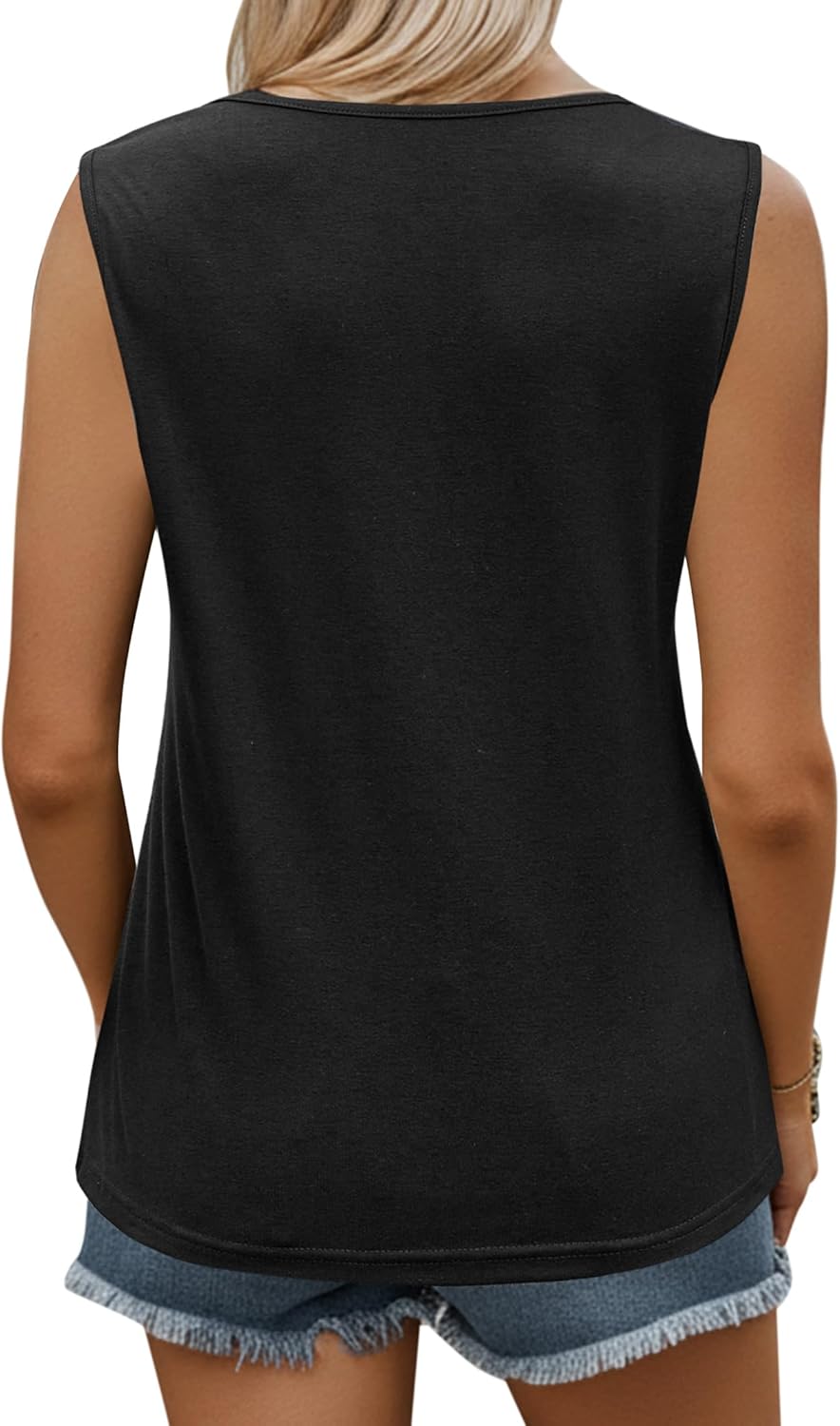 Remidoo Women's Rock Ripped Tank Top Distressed Cut Out Sleeveless Shirt - Image 2